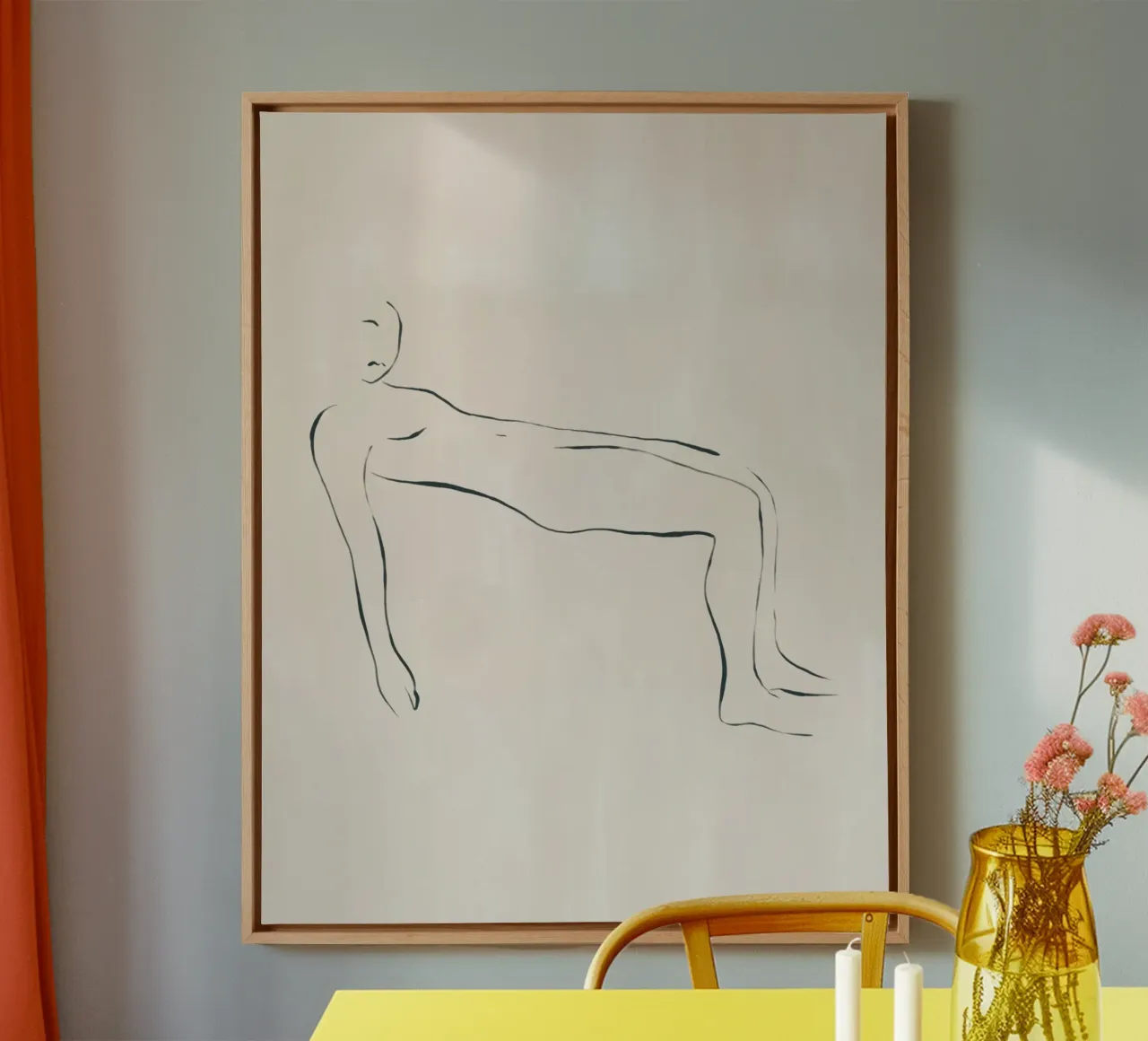 Lying down canvas by Ivy Green Illustrations