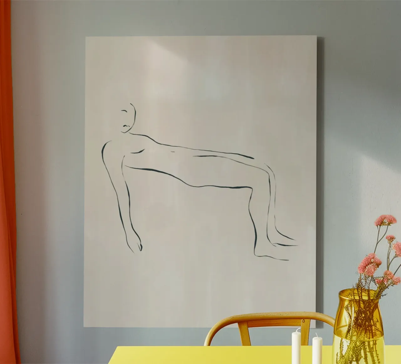 Lying down canvas by Ivy Green Illustrations