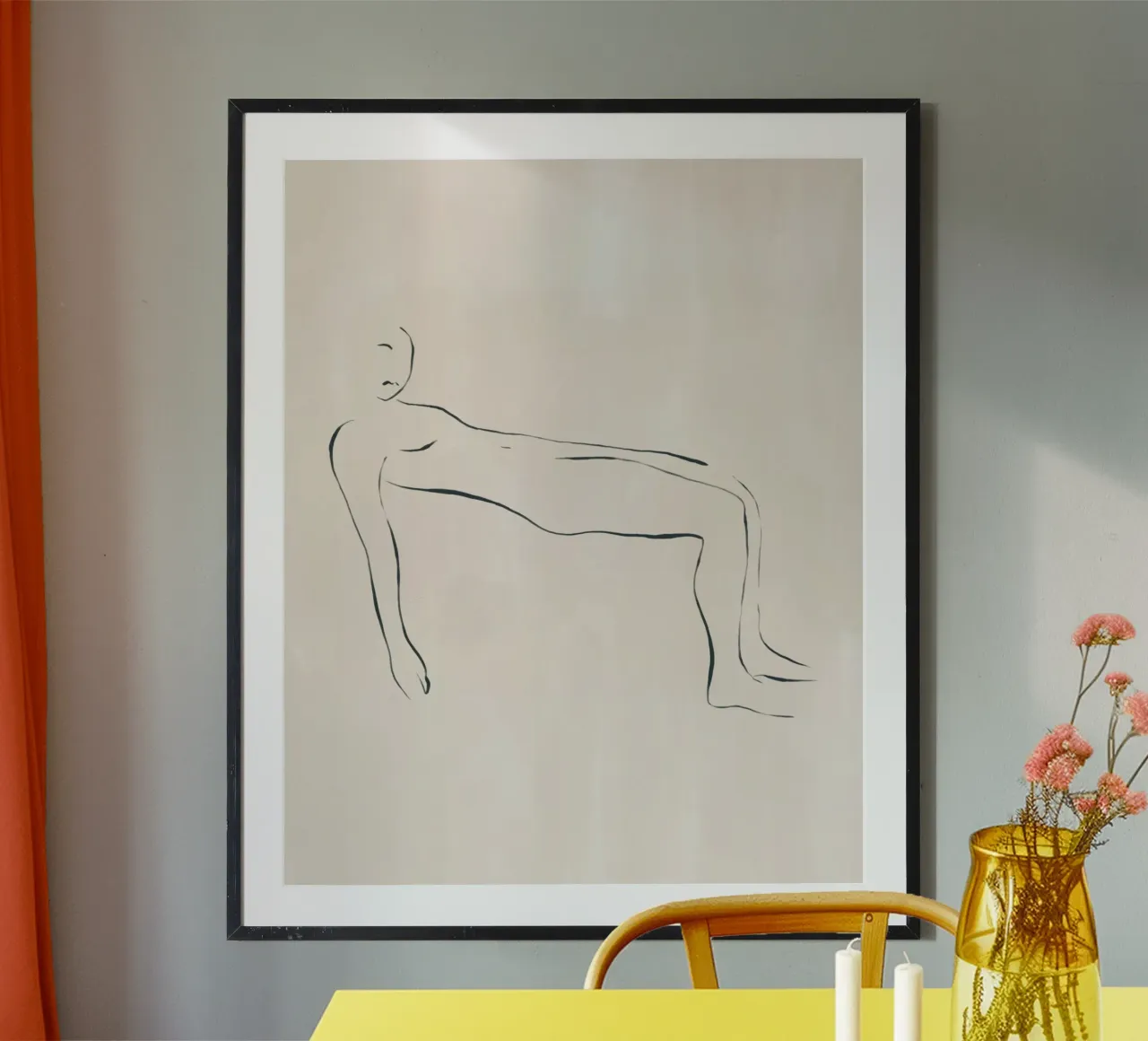 Lying down poster by Ivy Green Illustrations