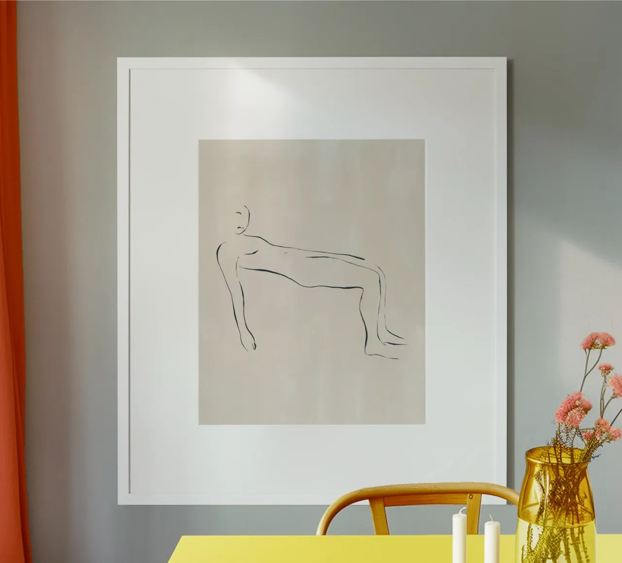 Lying down poster by Ivy Green Illustrations