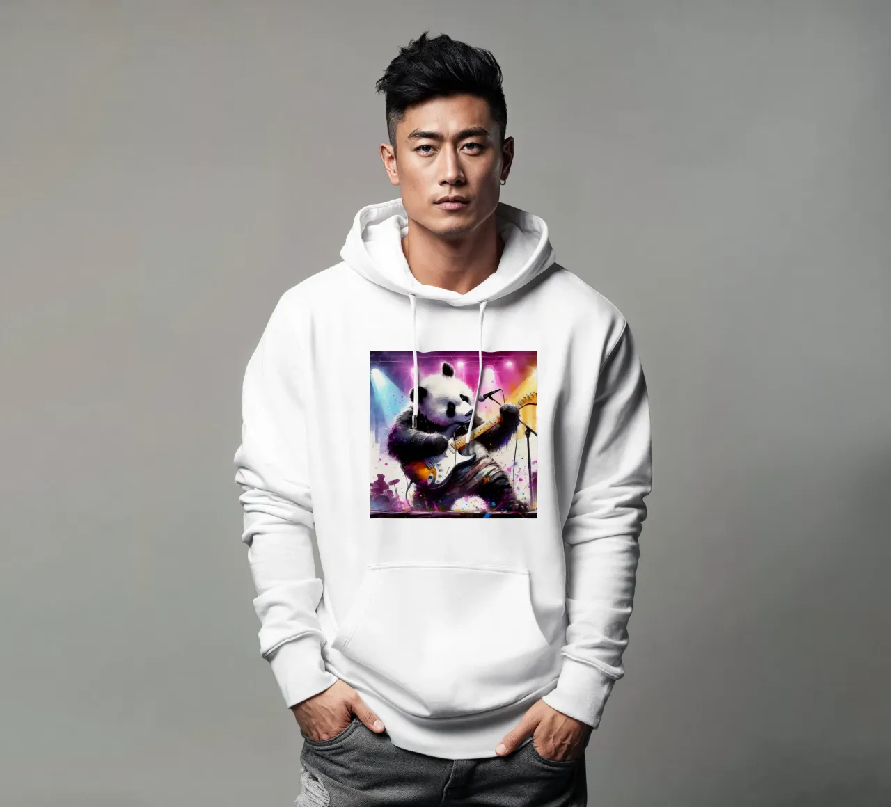 Orso panda al concerto felpa con cappuccio da 🎁 ARTVI-SHOP