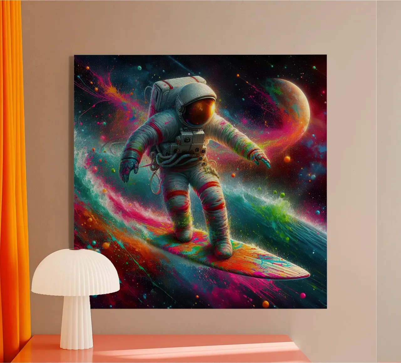 astronauta surfista plexiglass da 🎁 NOBELART