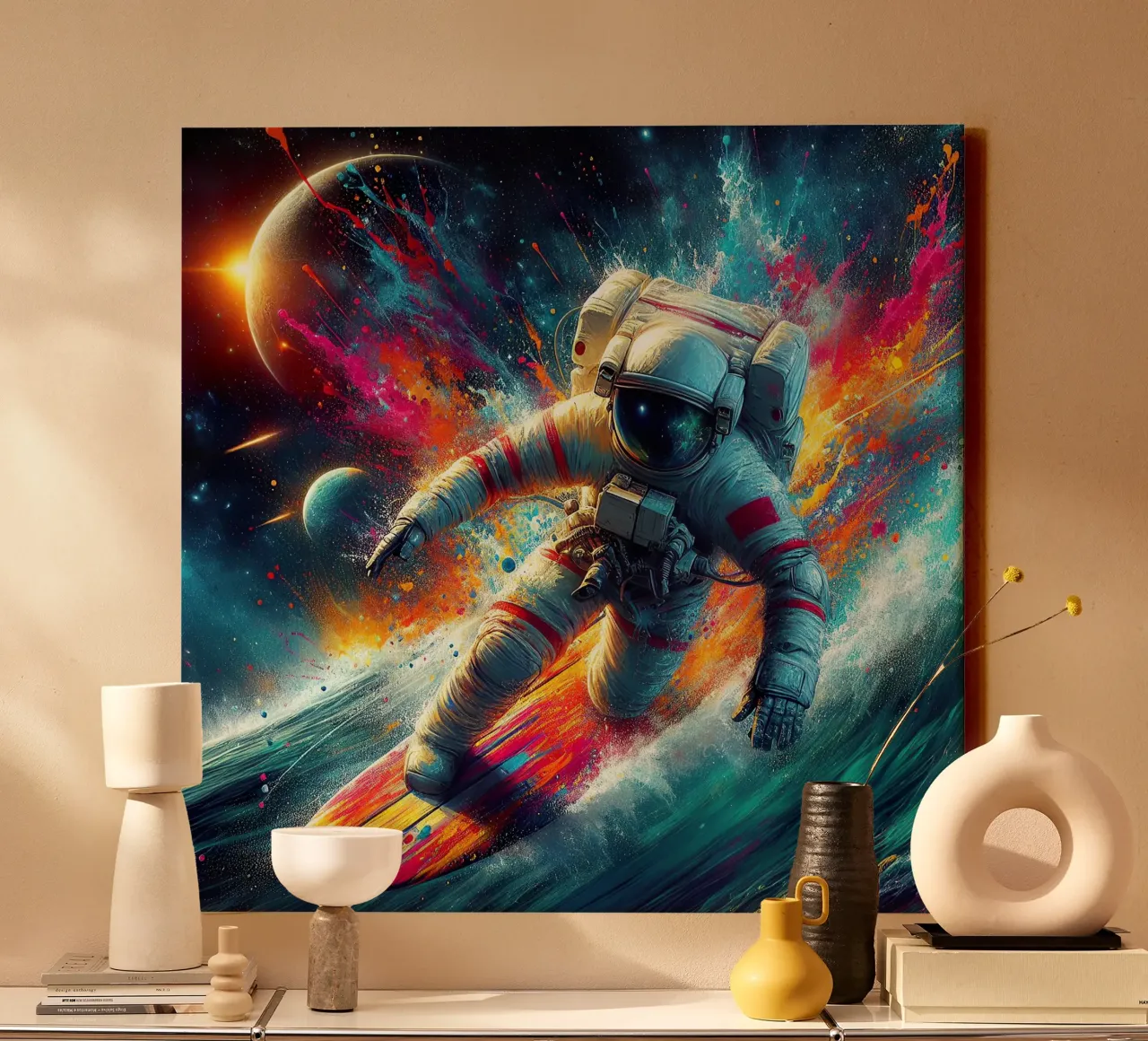 Surfer-Astronaut Leinwand von 🎁 ARTVI-SHOP