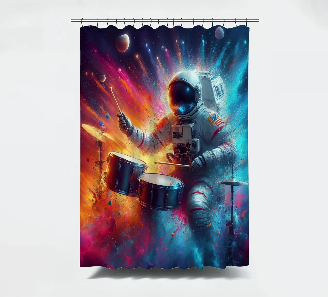 Astronaut in concert shower curtain by 🎁 ARTVI-SHOP