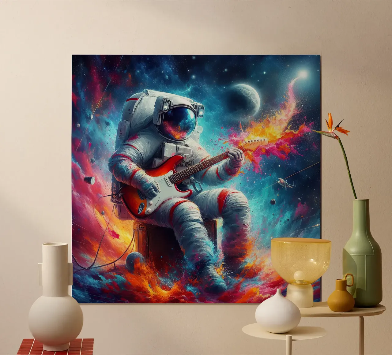 Astronauta in concerto carta hahnemühle da 🎁 ARTVI-SHOP
