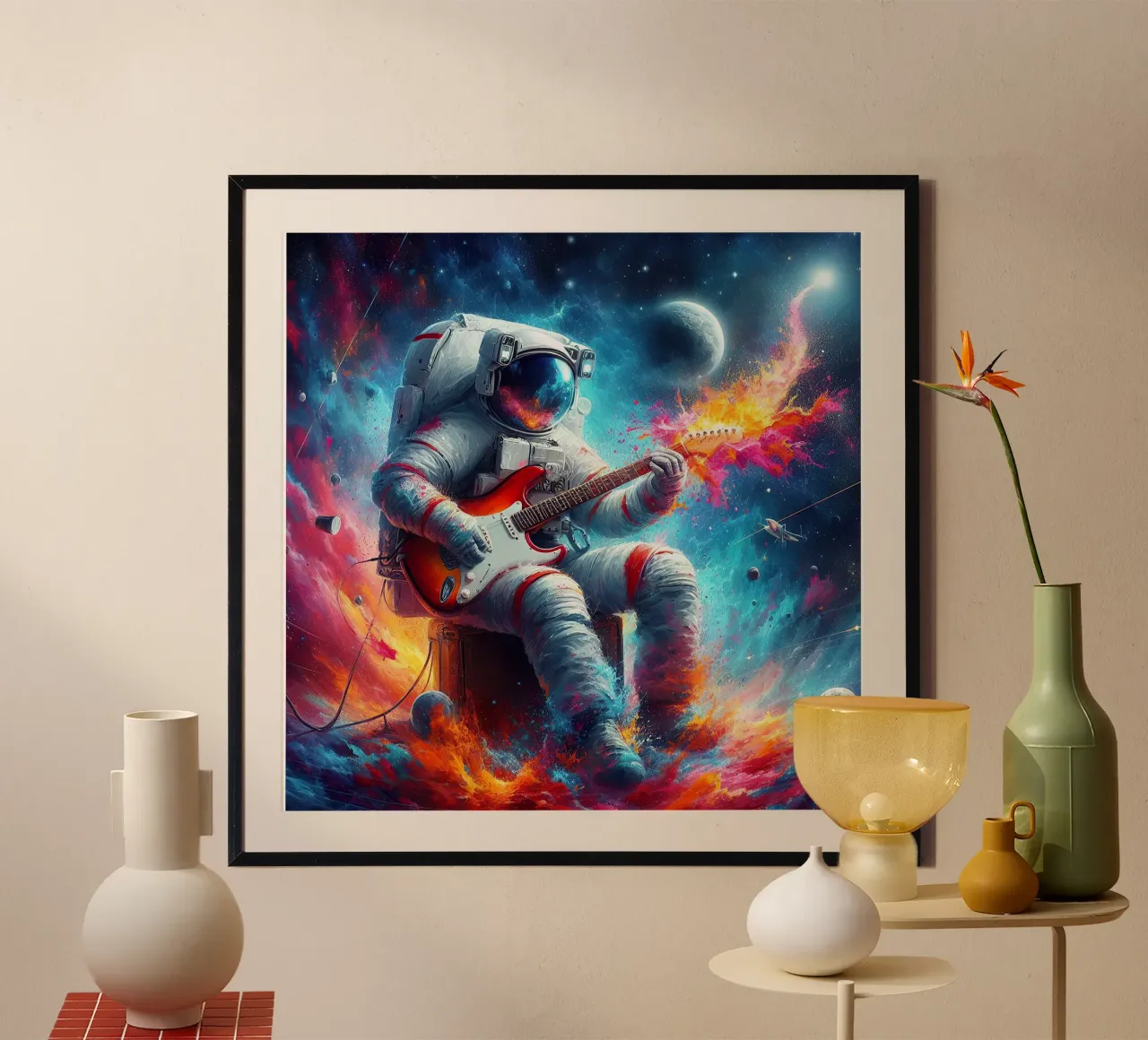 Astronauta in concerto carta hahnemühle da 🎁 ARTVI-SHOP