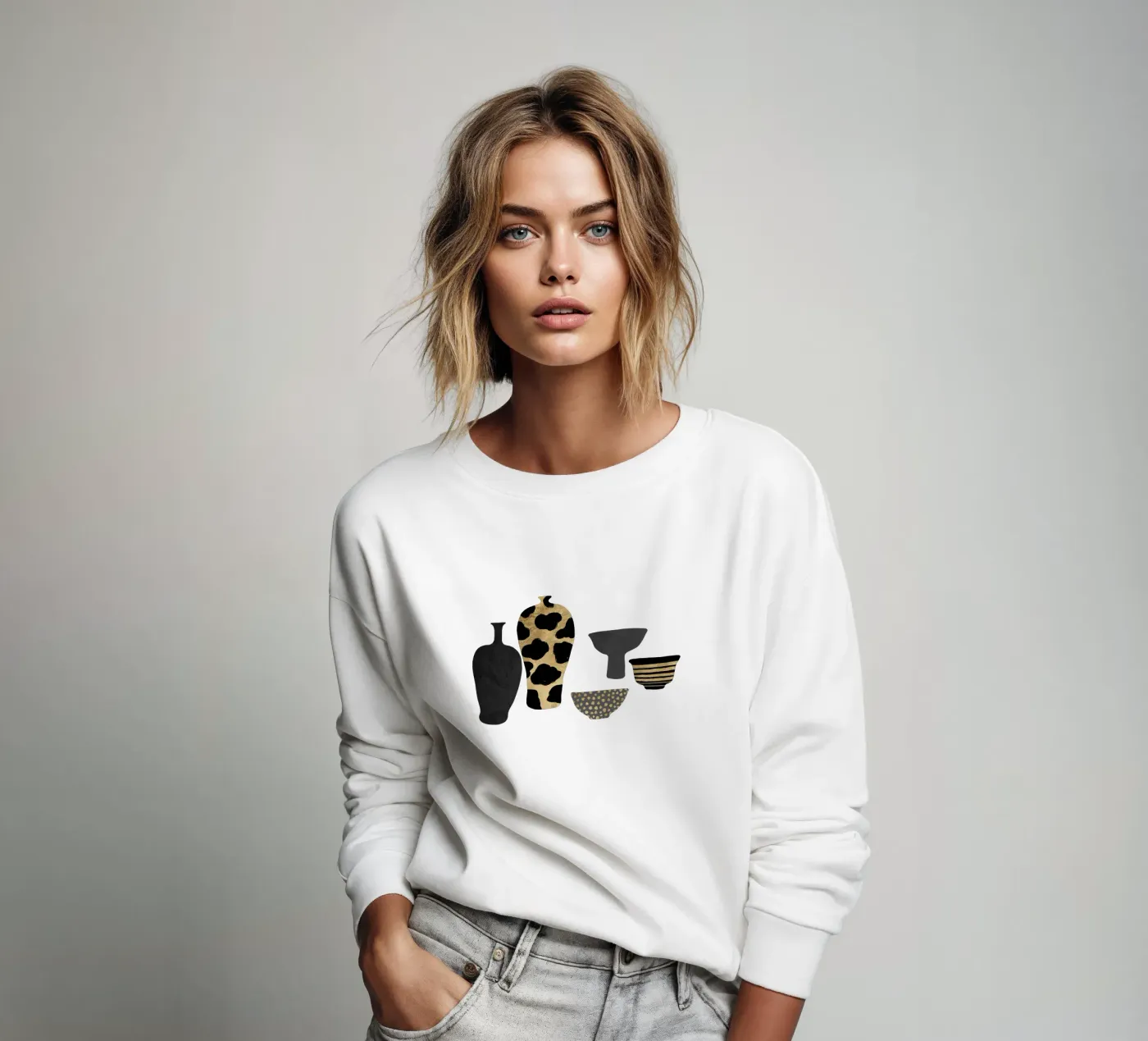Vazen met patroon sweatshirt van Orara Studio