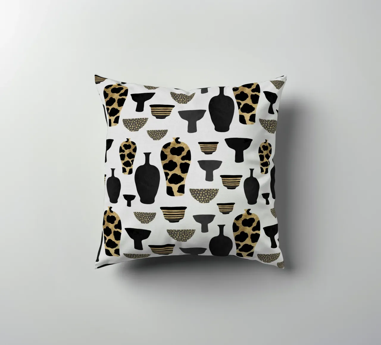 Patterned Vases decorative cushion by Orara Studio