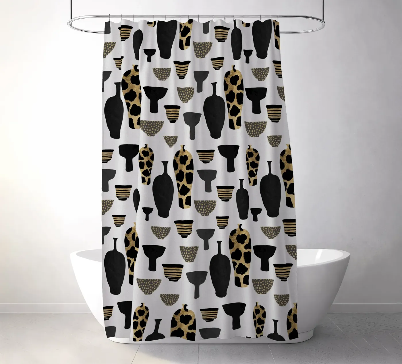Patterned Vases Duschvorhang von Orara Studio