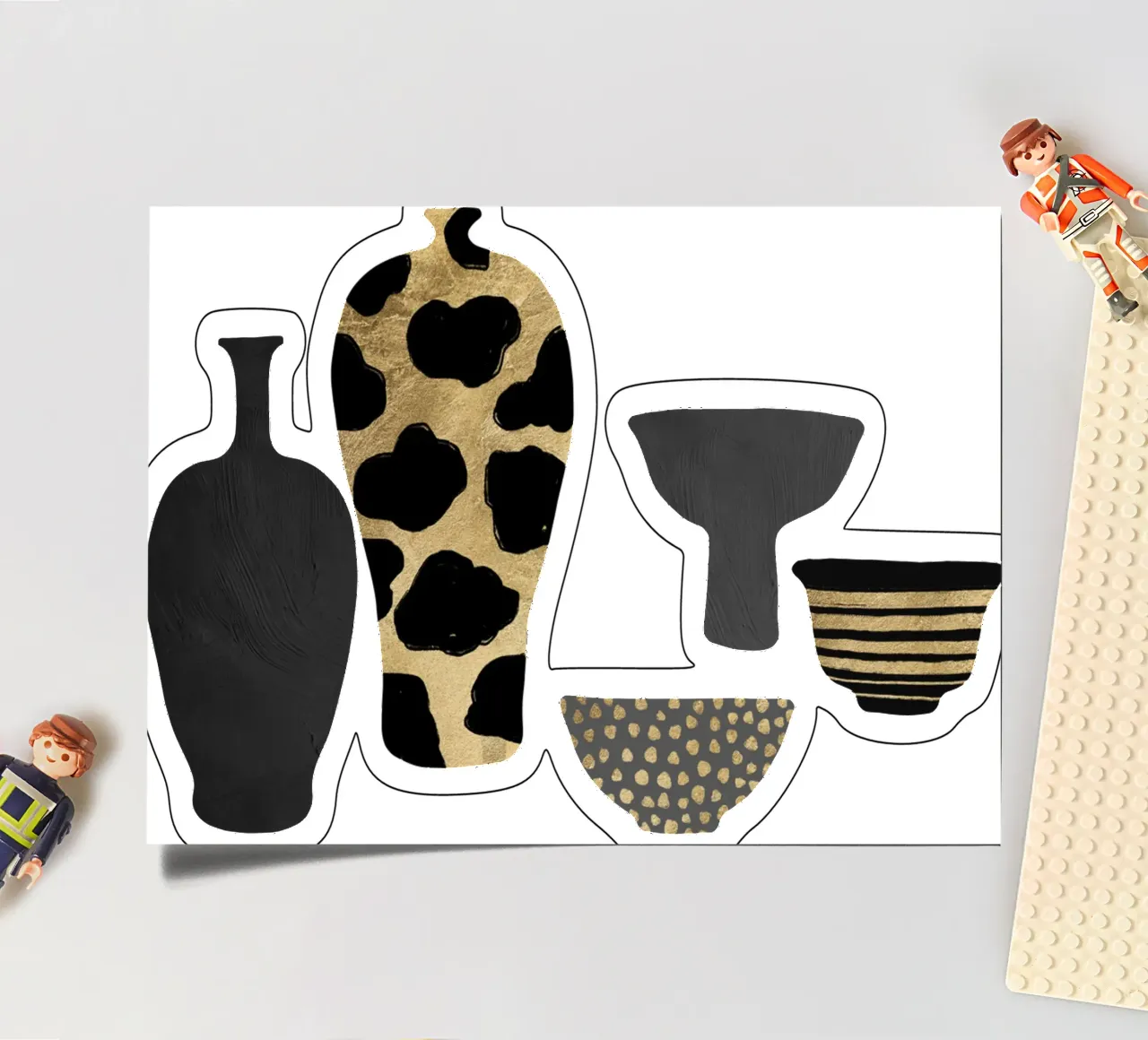 Patterned Vases sticker sheet by Orara Studio