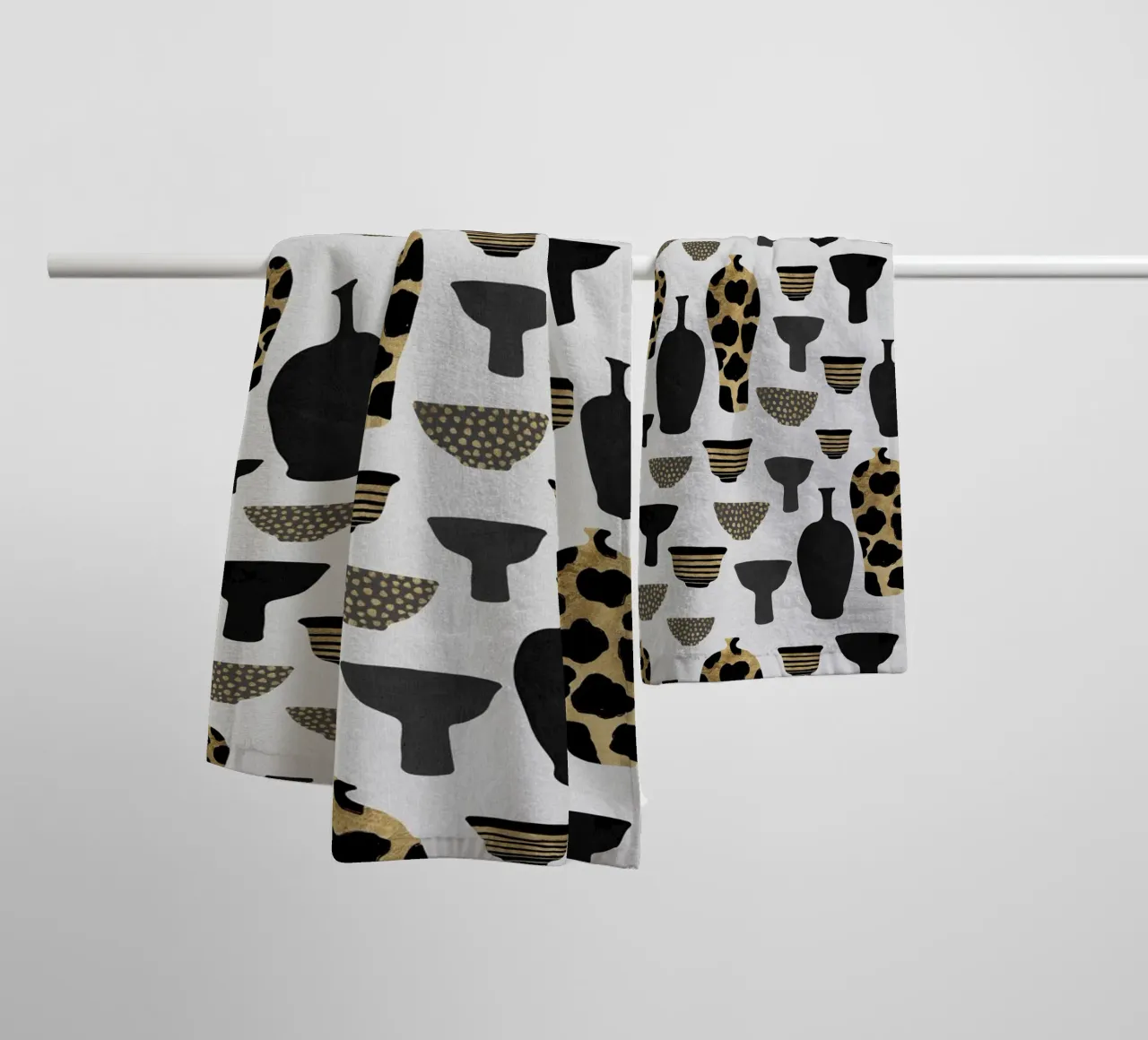 Patterned Vases towel by Orara Studio