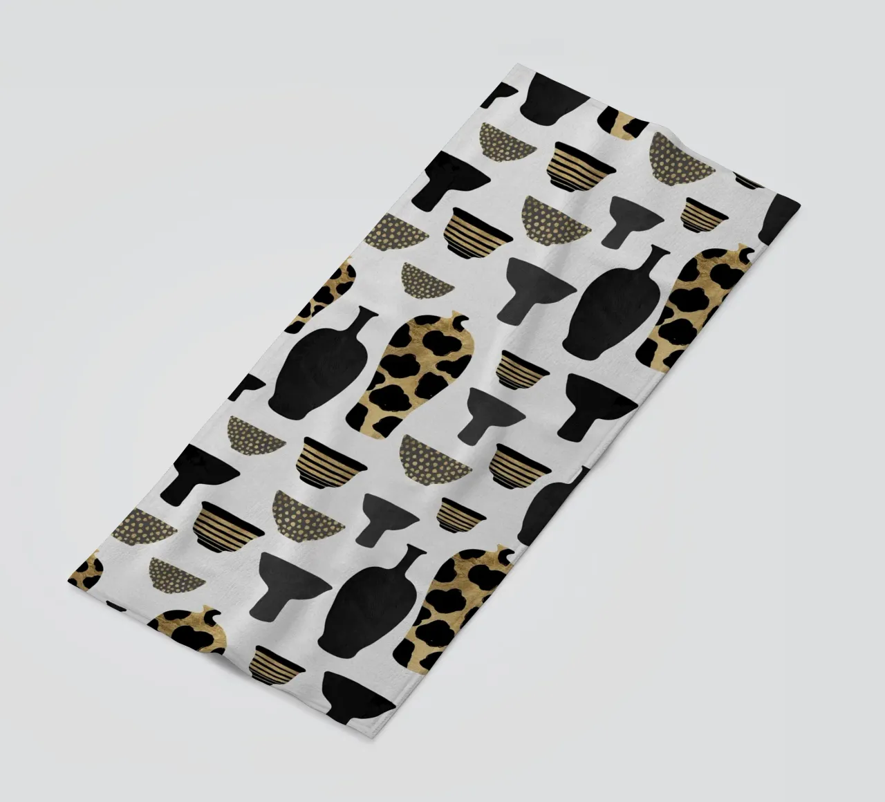 Patterned Vases beach towel by Orara Studio