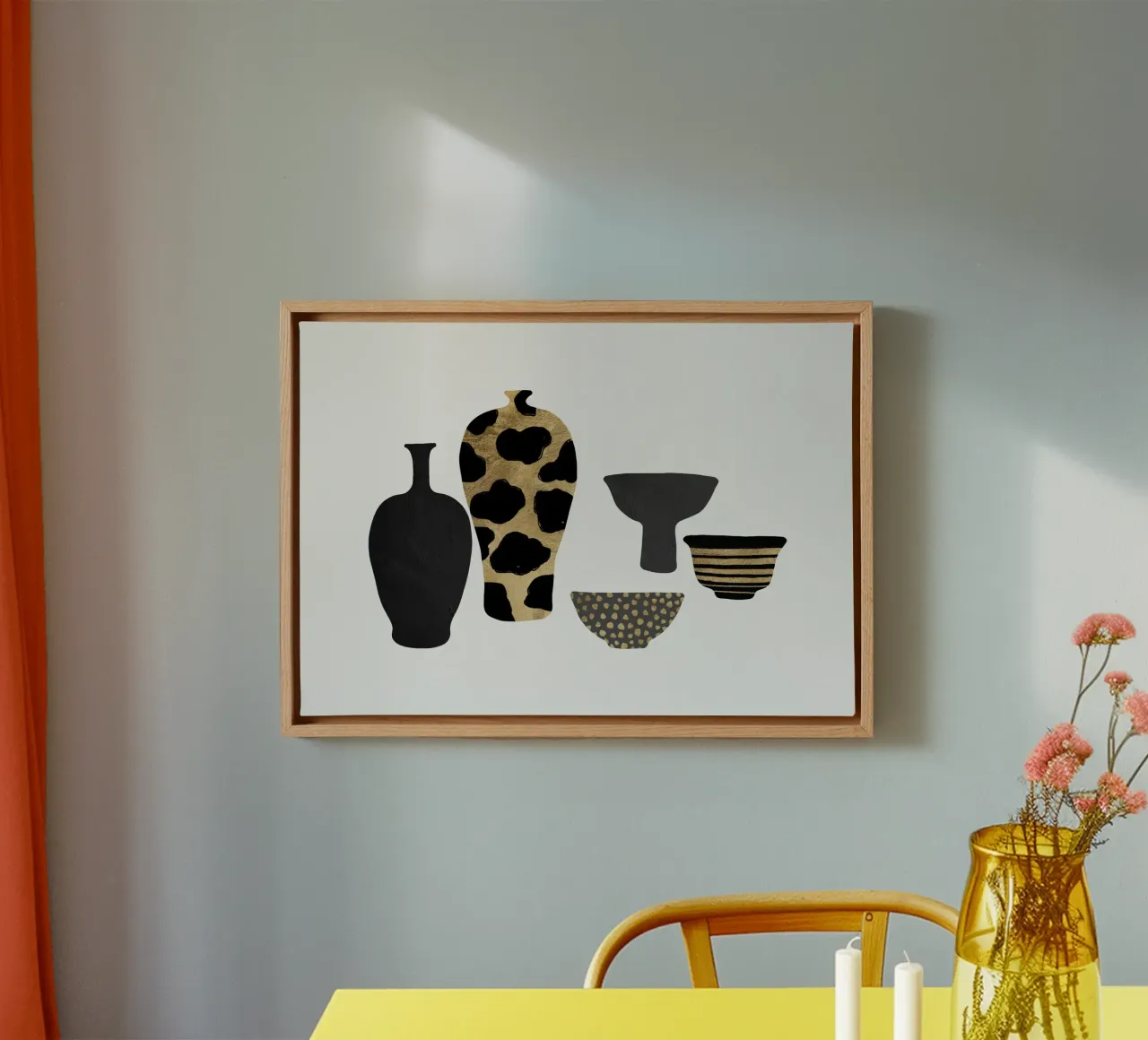 Patterned Vases canvas by Orara Studio