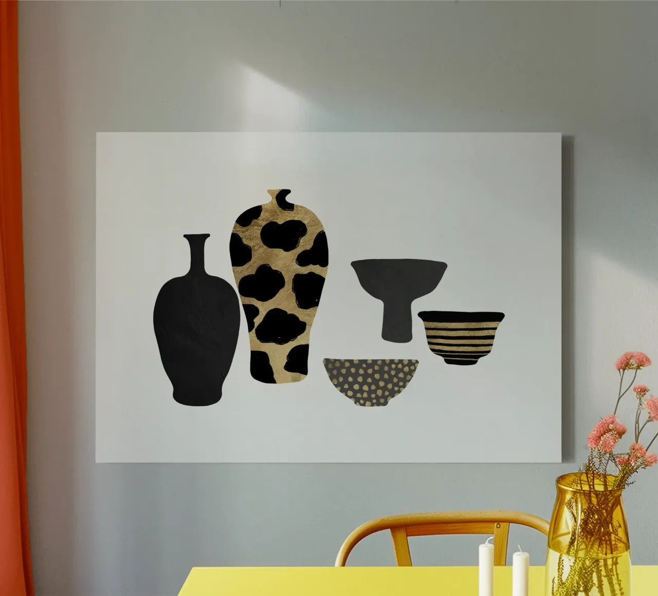 Patterned Vases canvas by Orara Studio