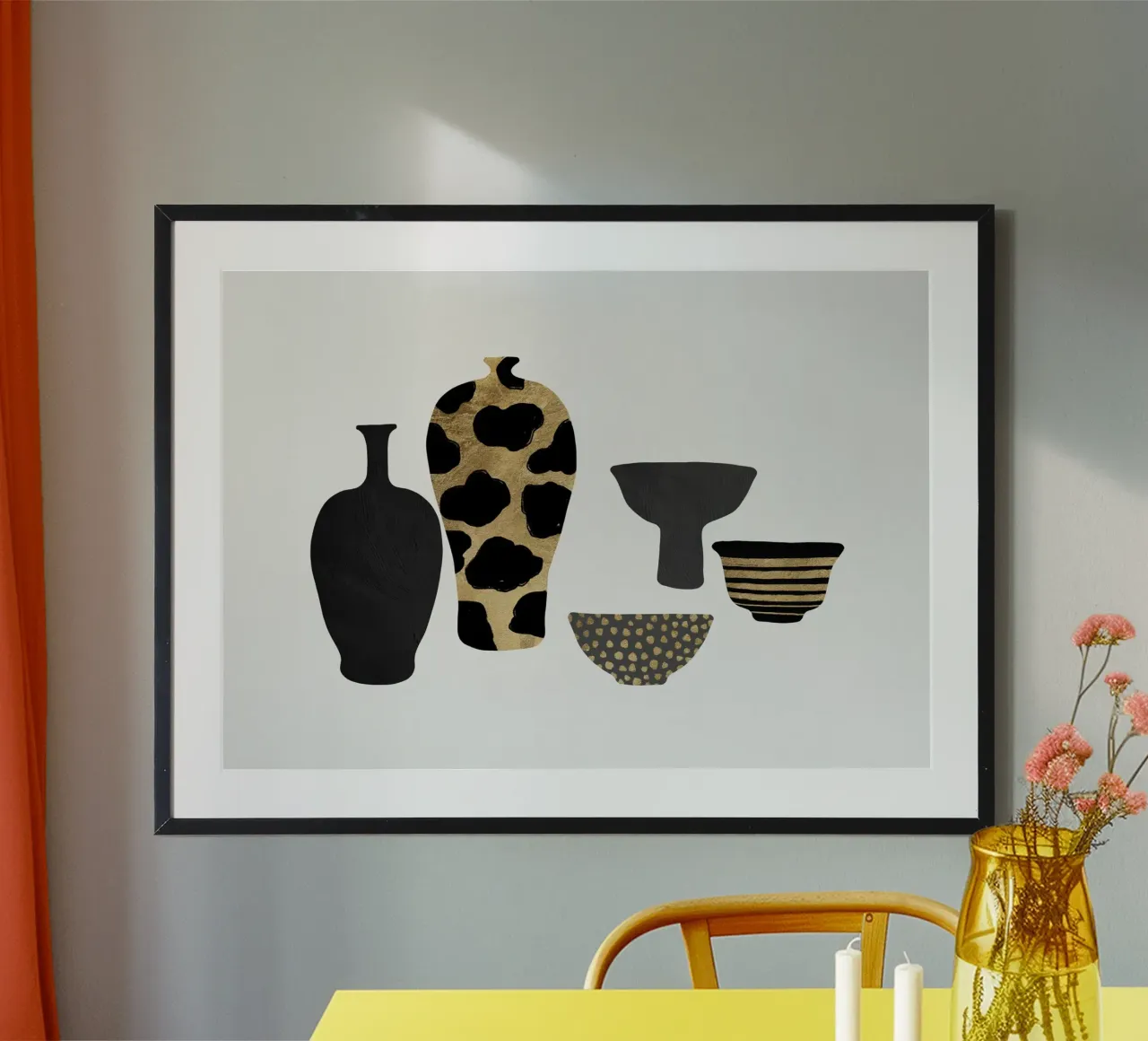 Gemusterte Vasen Poster von Orara Studio