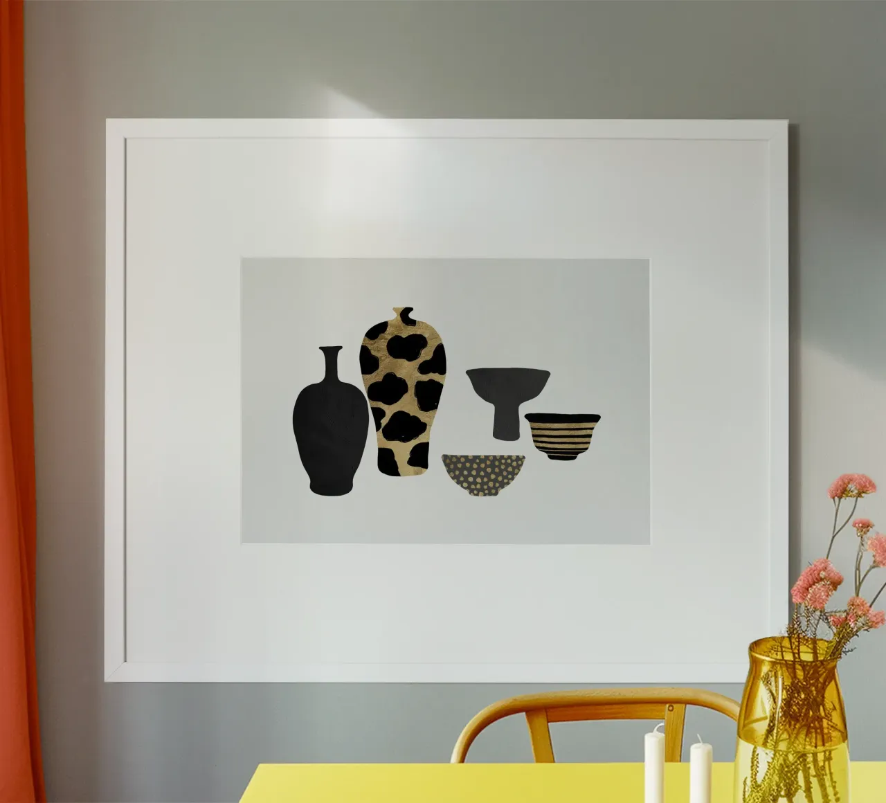 Gemusterte Vasen Poster von Orara Studio