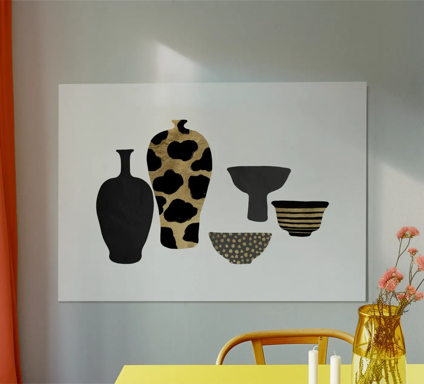 Patterned Vases poster van Orara Studio