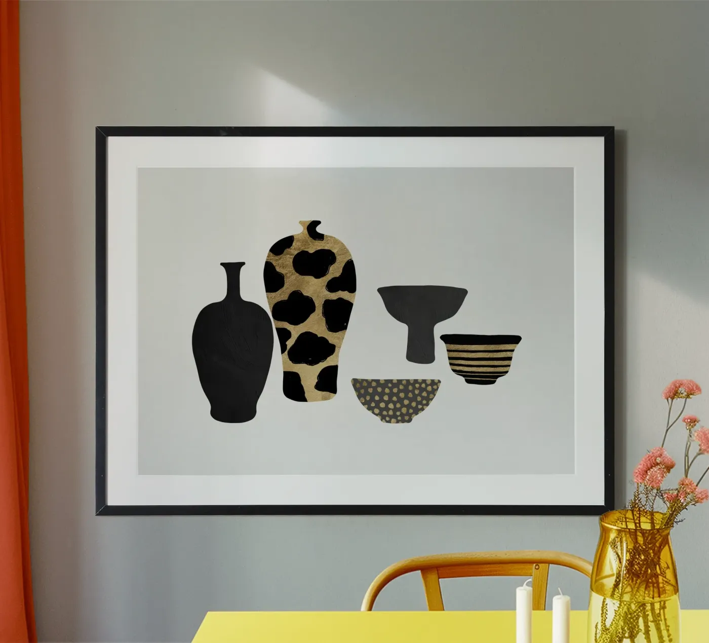 Patterned Vases poster van Orara Studio