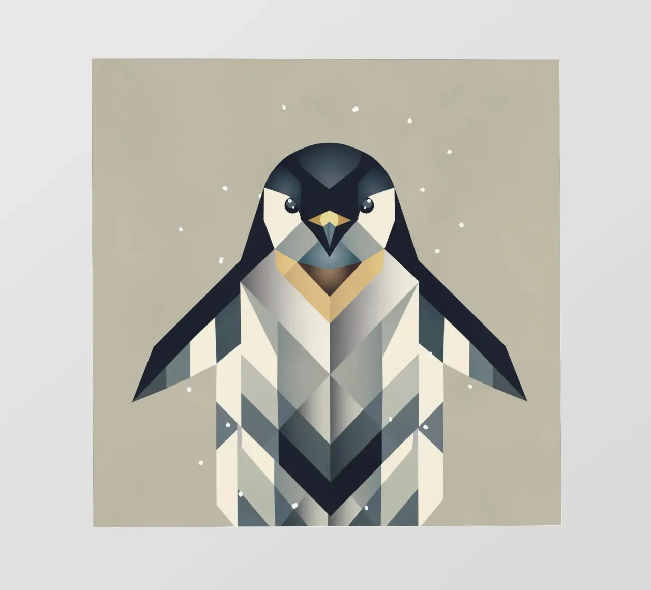 Penguin - Frosty elegance in geometric form photo wallpaper by namosh