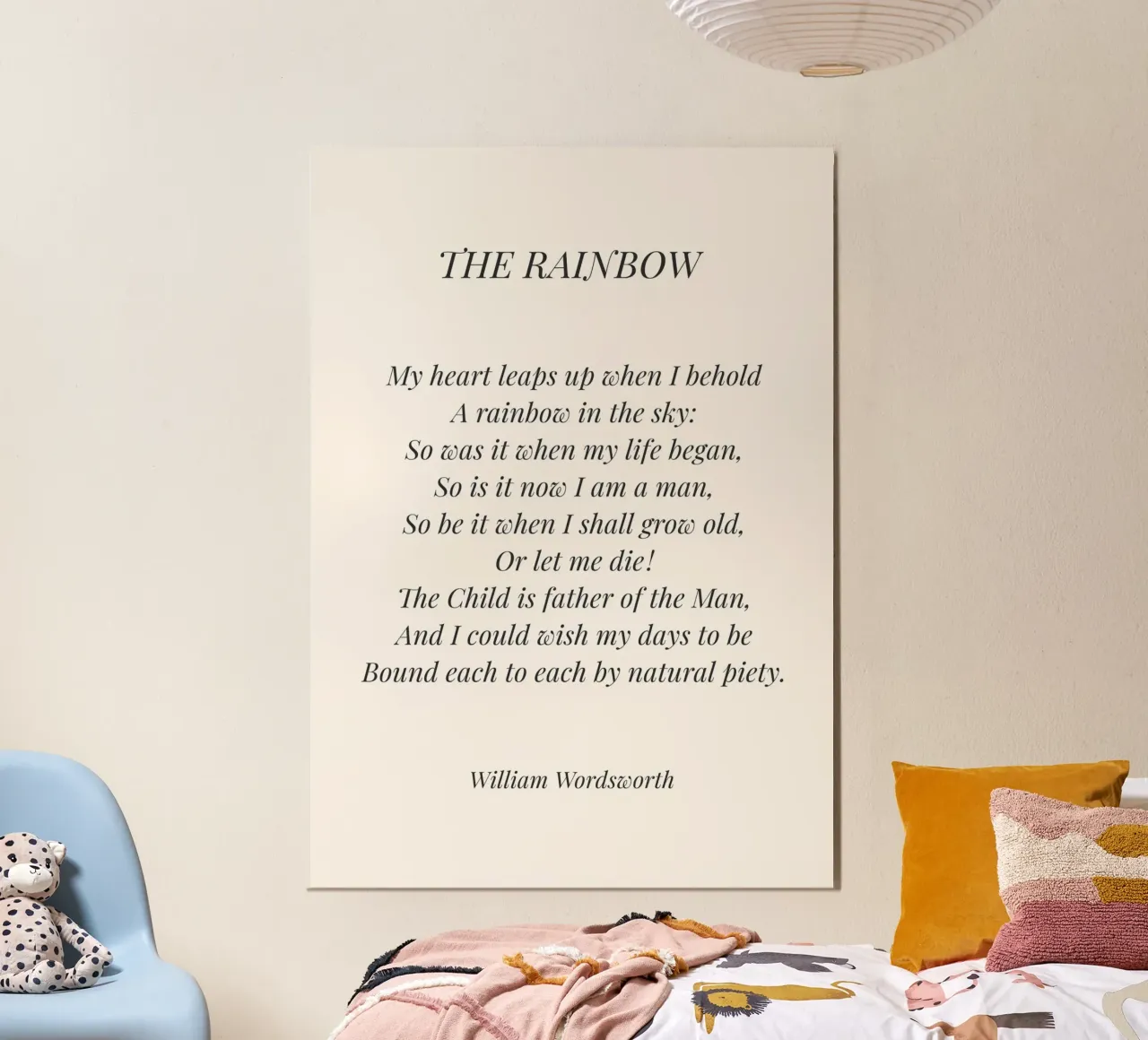 The Rainbow poem alu-dibond by Paigaam Studio