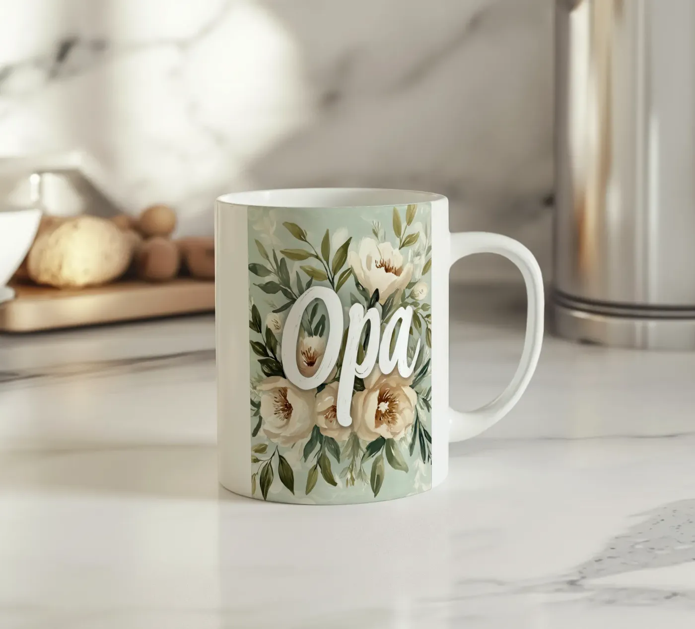 Opa ceramic mug by treechild