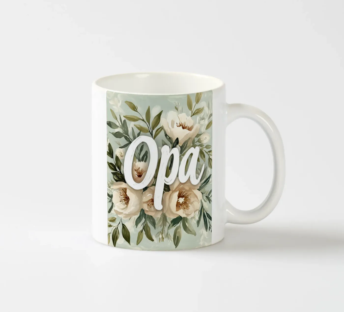 Opa ceramic mug by treechild