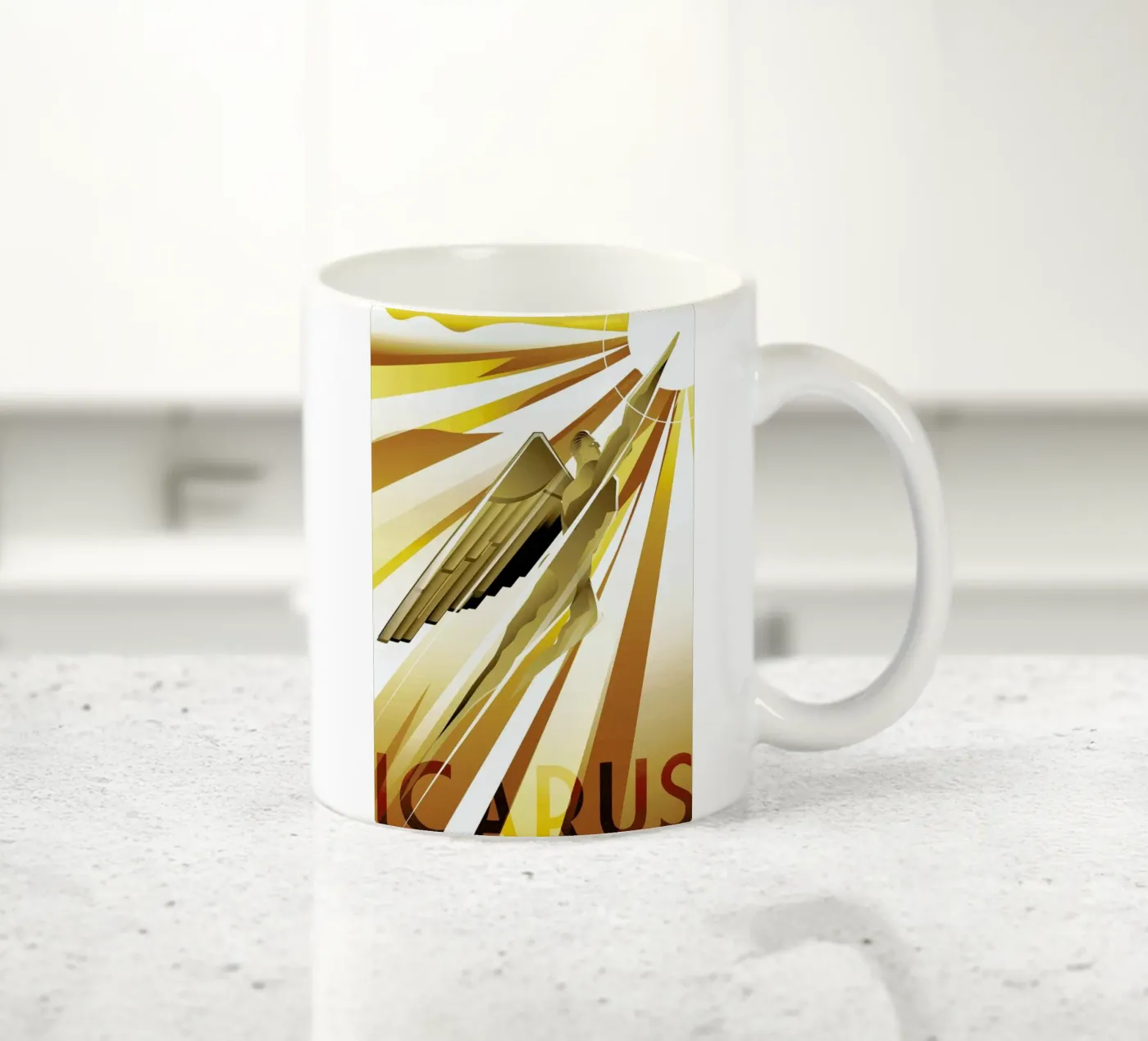 Icarus ceramic mug by Rodolfo Reyes