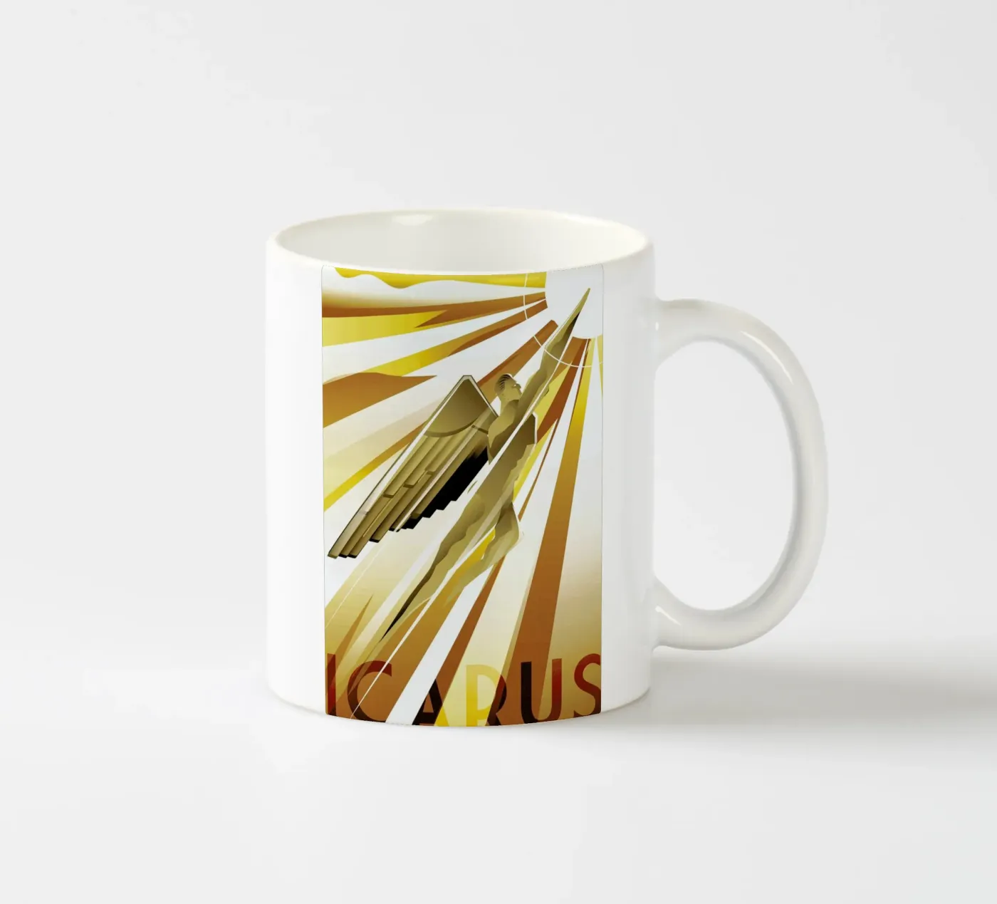 Icarus ceramic mug by Rodolfo Reyes