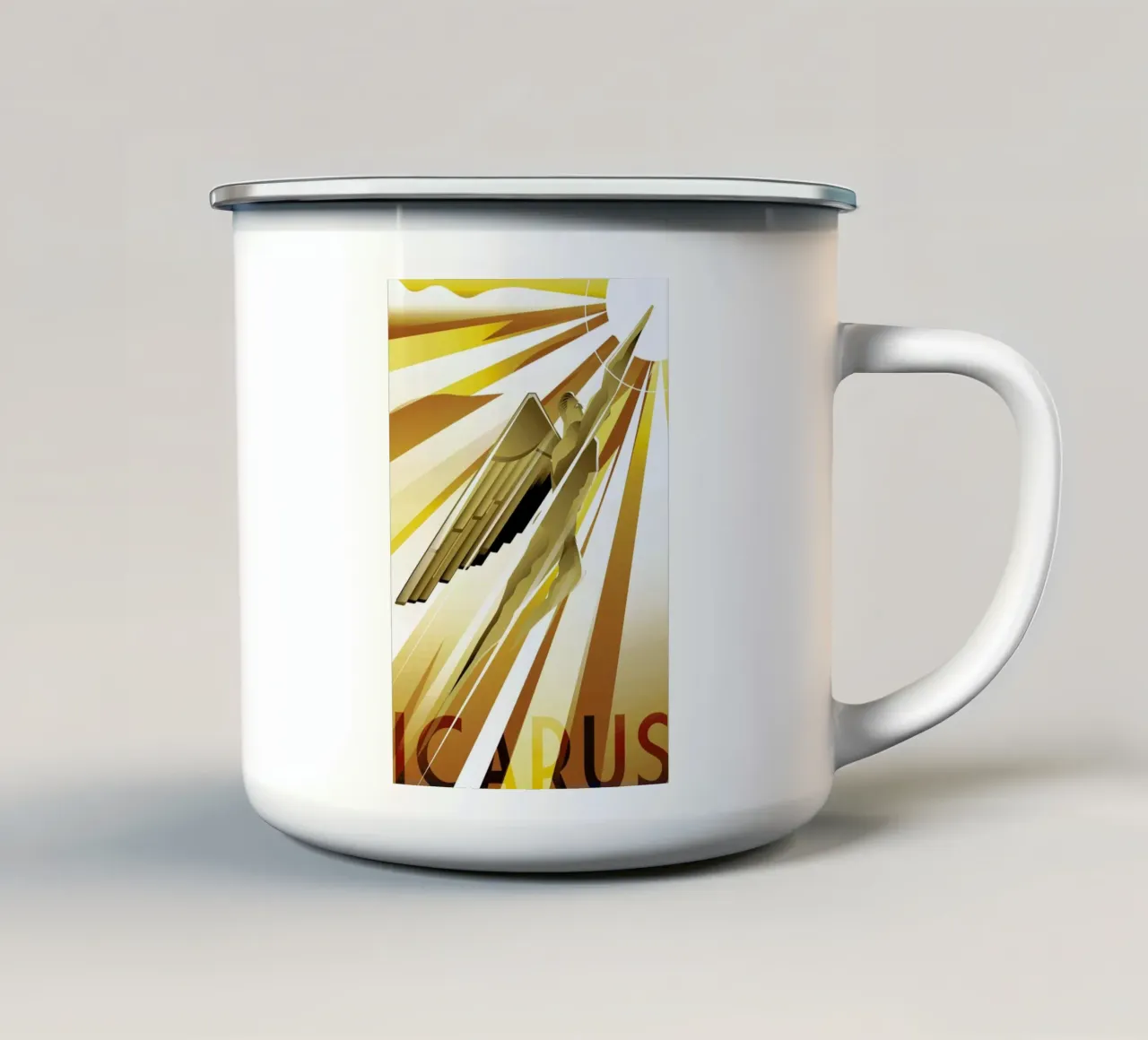 Icarus tazza in smalto da Rodolfo Reyes