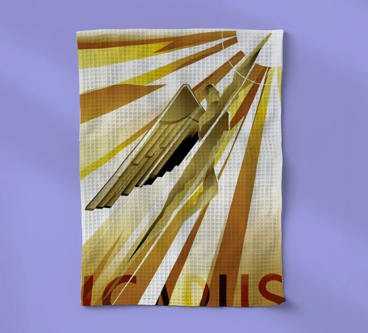 Icarus tea towel by Rodolfo Reyes