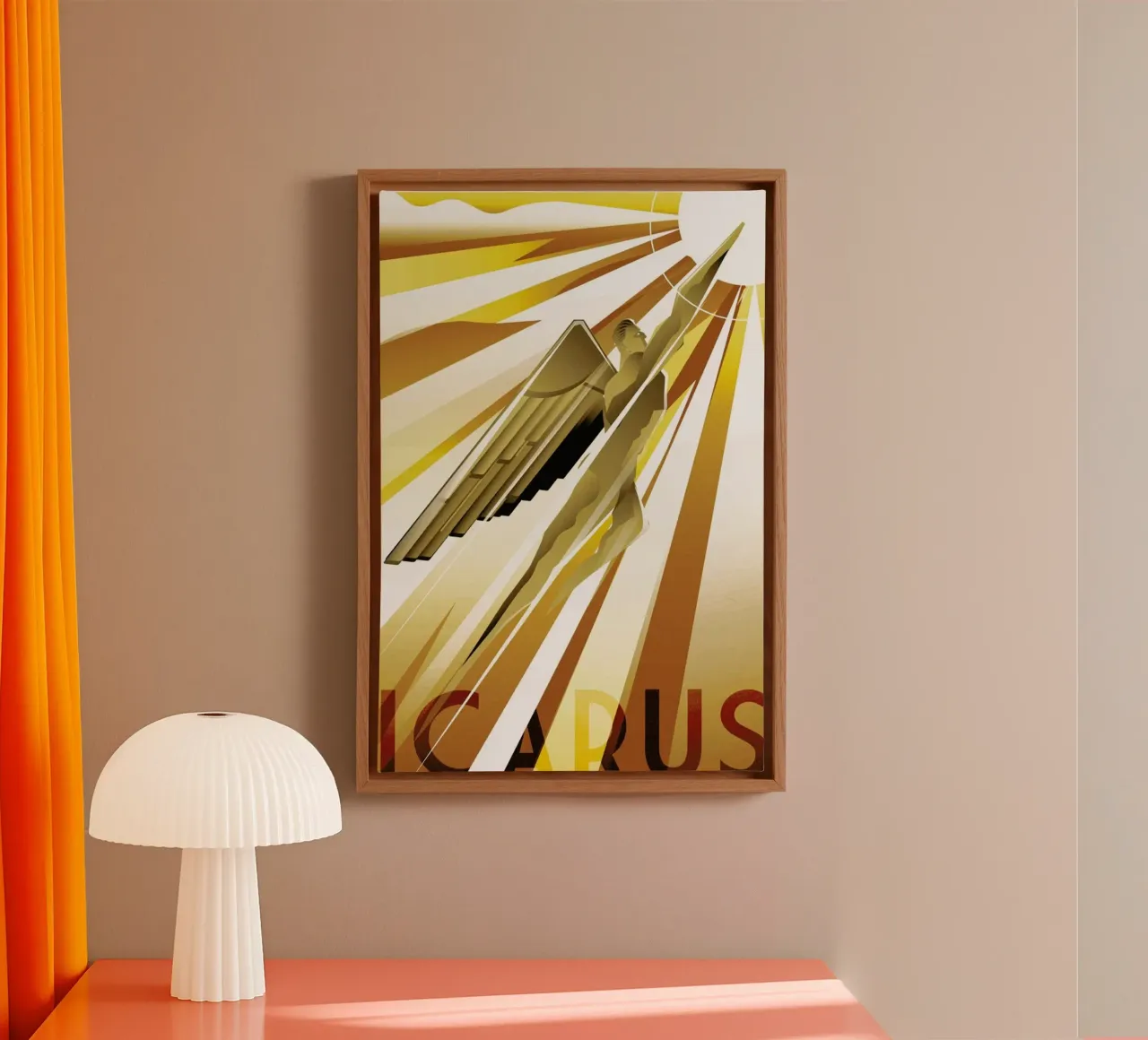 Icarus tela con Cornice a cassetta da Rodolfo Reyes