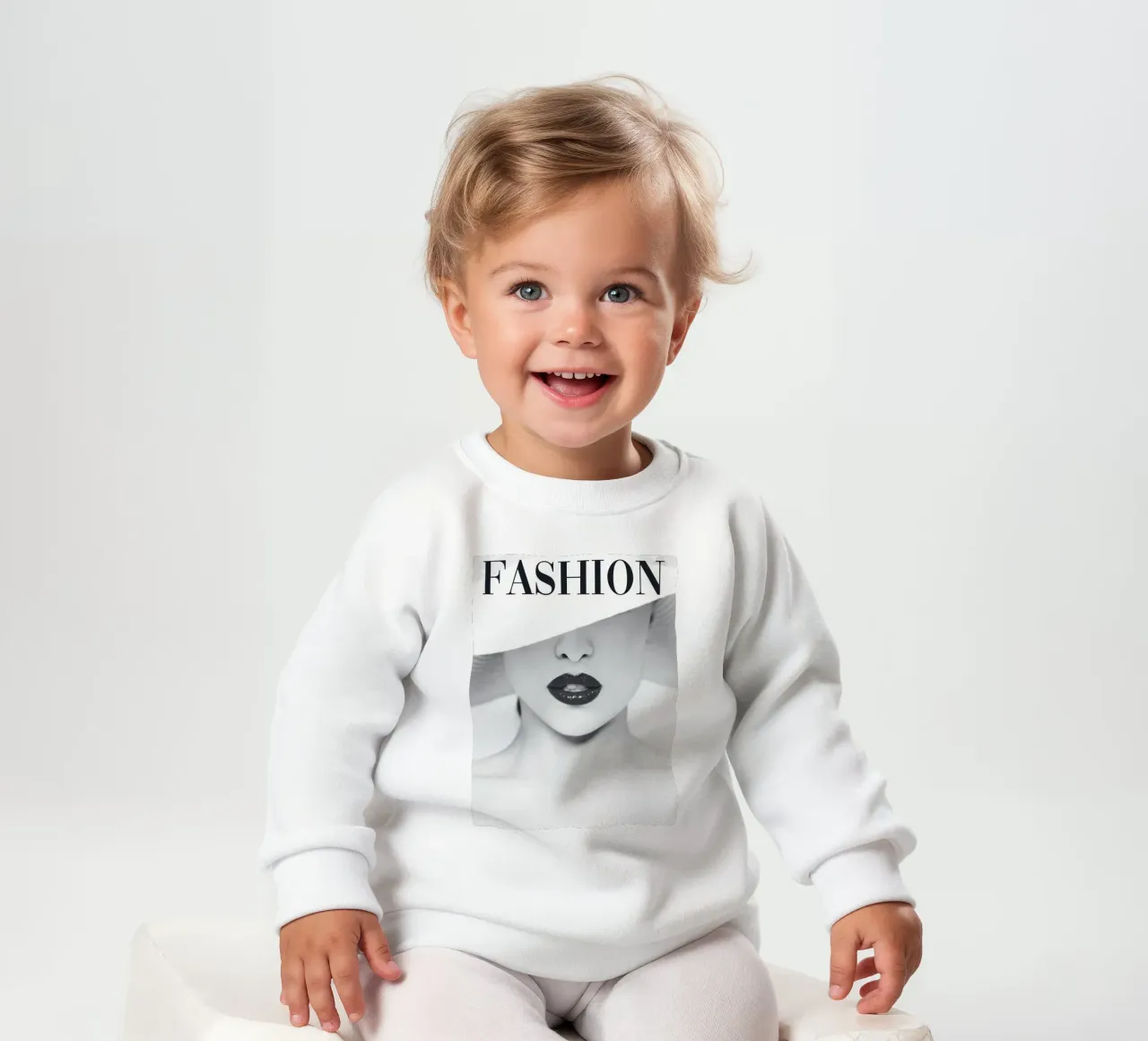 Minimalista, elegante, in bianco e nero felpa neonato da Whole©