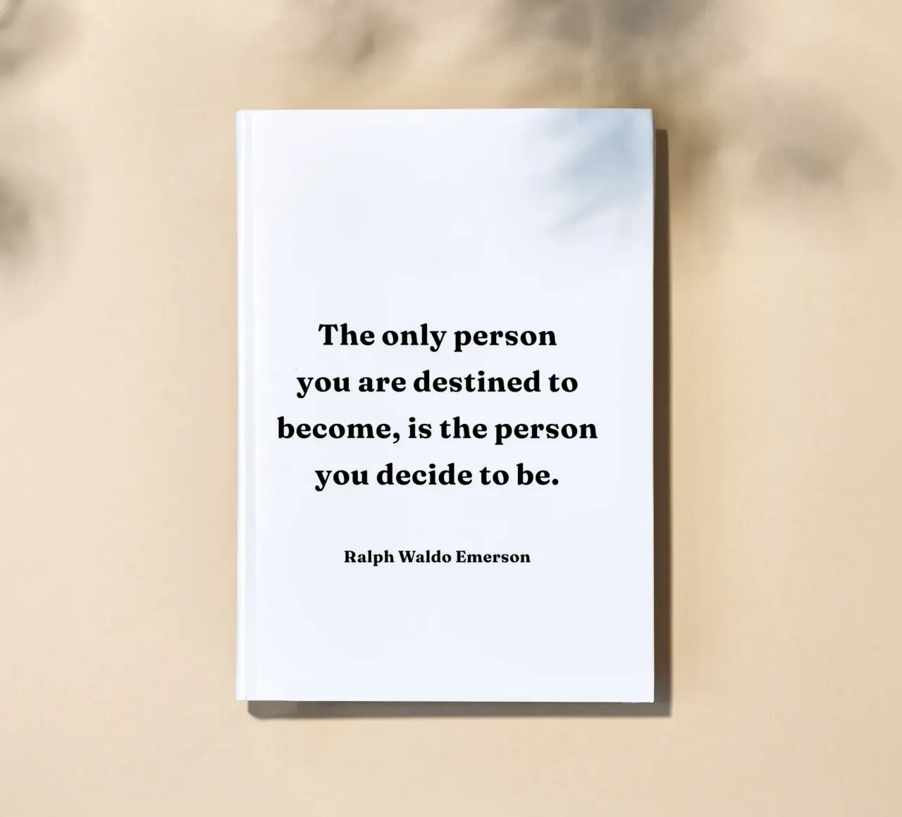 The only person you are destined to become quote notebook by Paigaam Studio