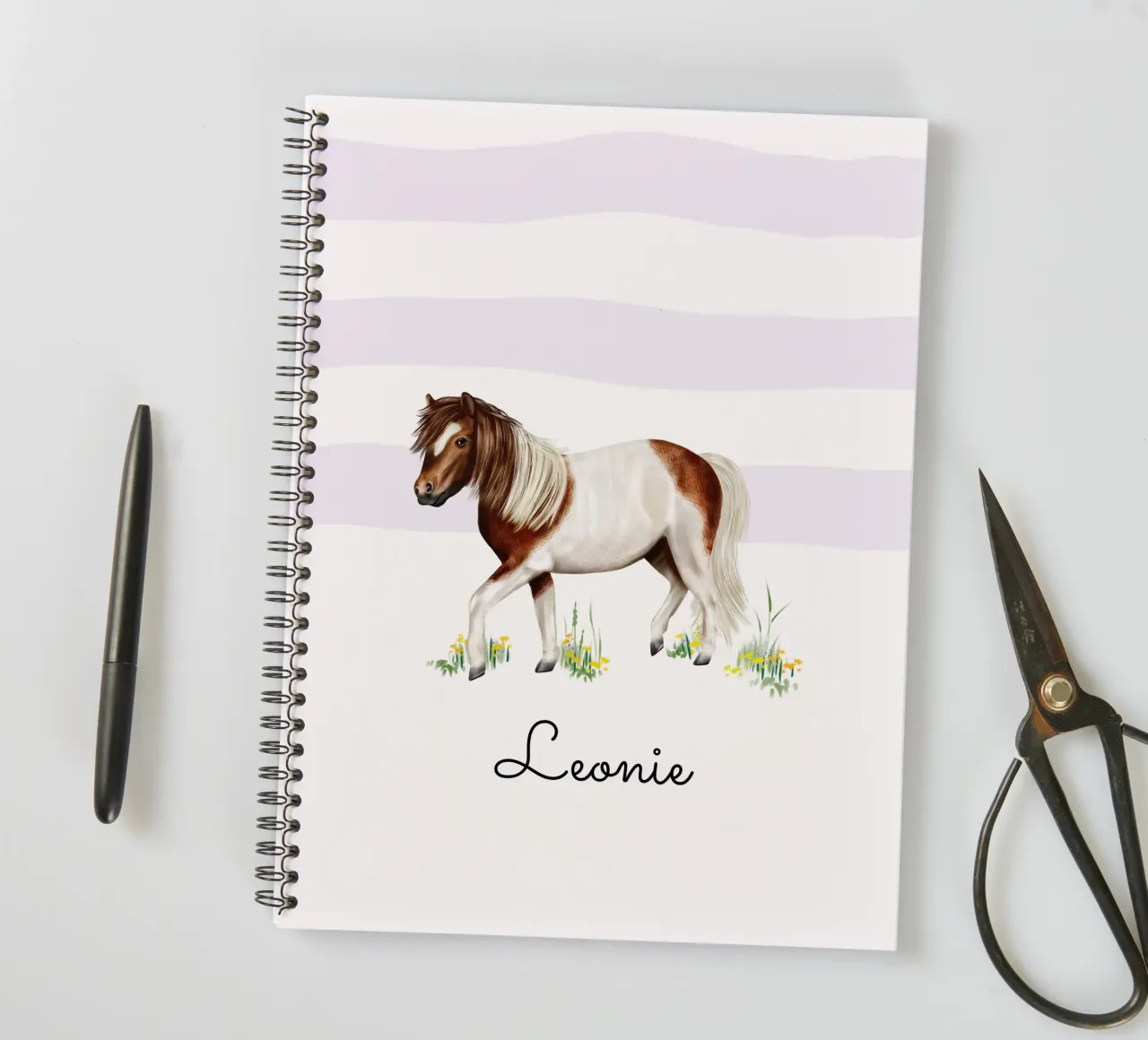 Horse Illustration • Shetlandpony Ringbuch von Moonlit Illustrations
