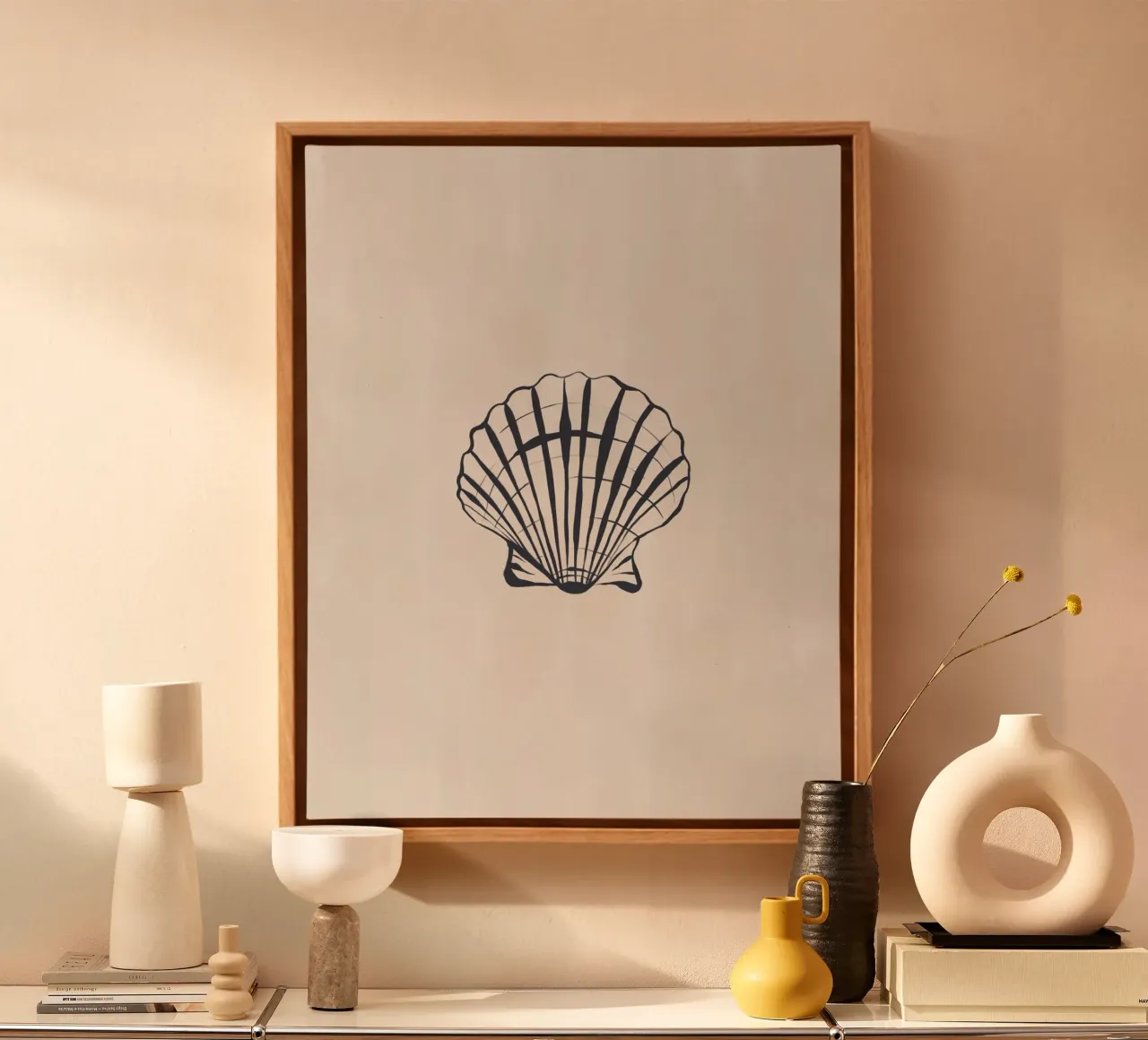 Seashell canvas by Ivy Green Illustrations