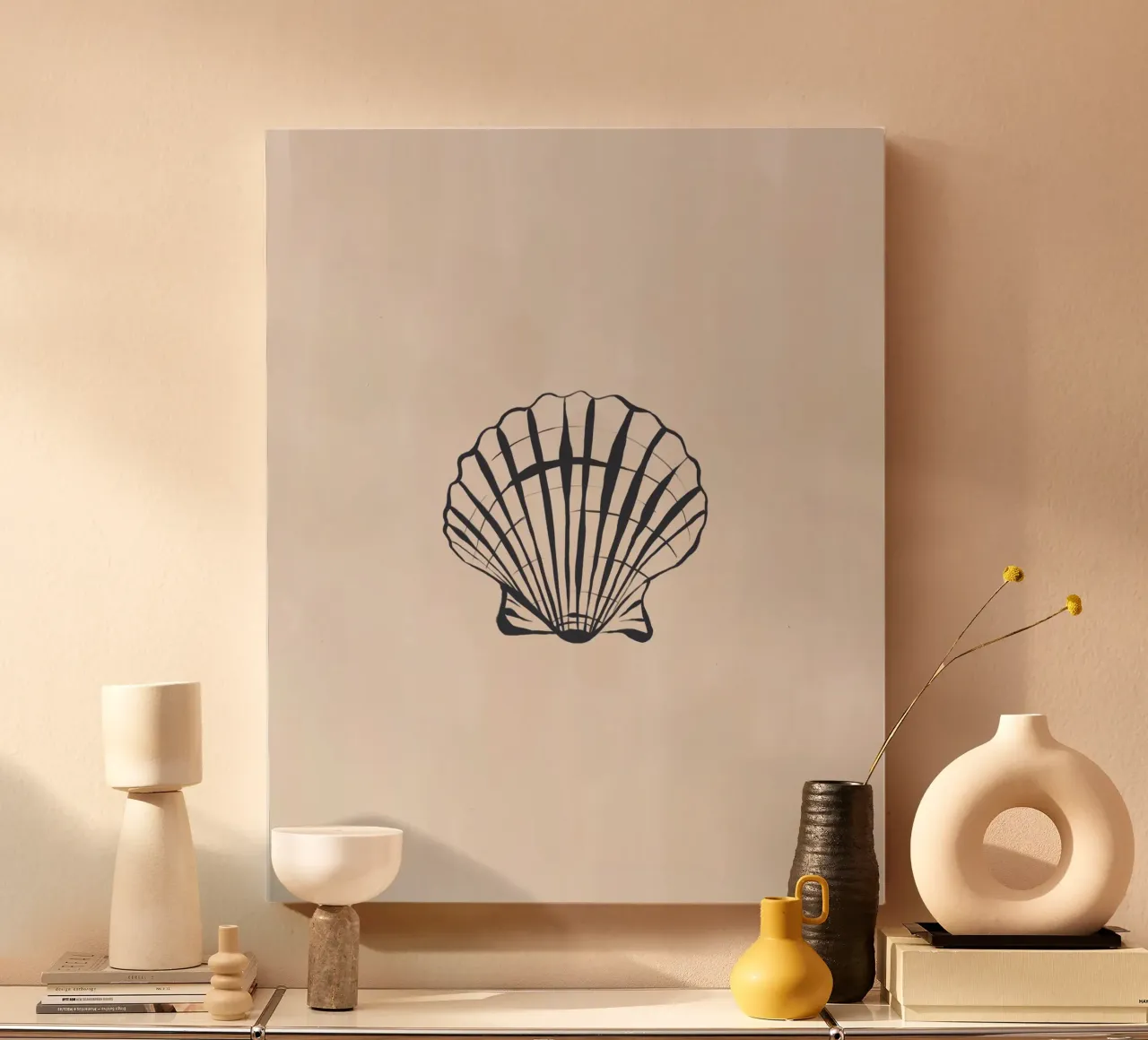 Seashell canvas by Ivy Green Illustrations