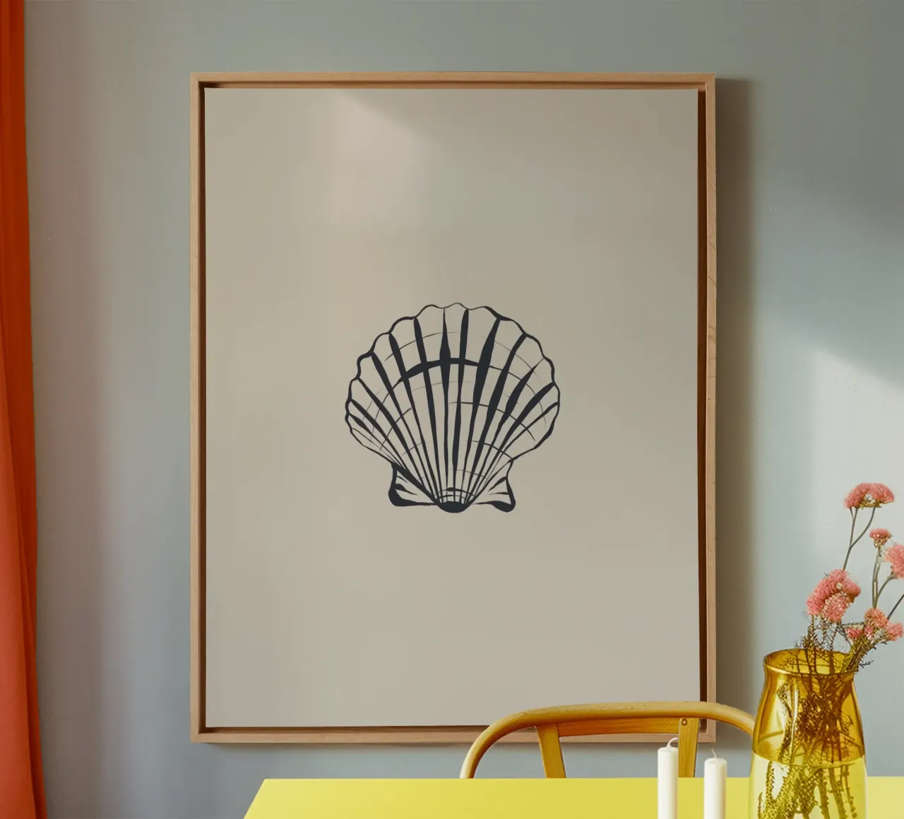 Seashell canvas by Ivy Green Illustrations