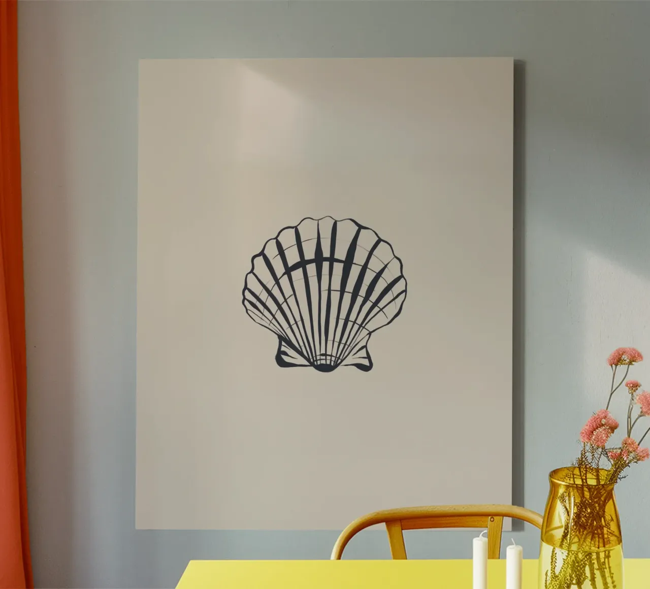 Seashell canvas by Ivy Green Illustrations