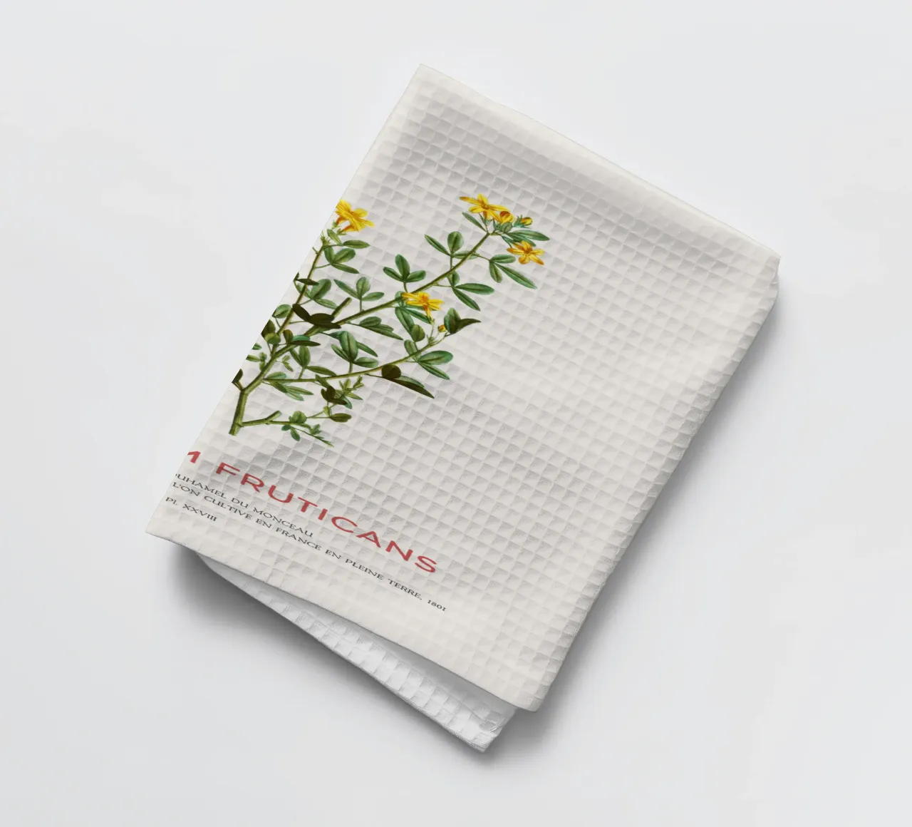 Gelber Jasmin oder Jasminum Fruticans Geschirrtuch von Vintagrafica