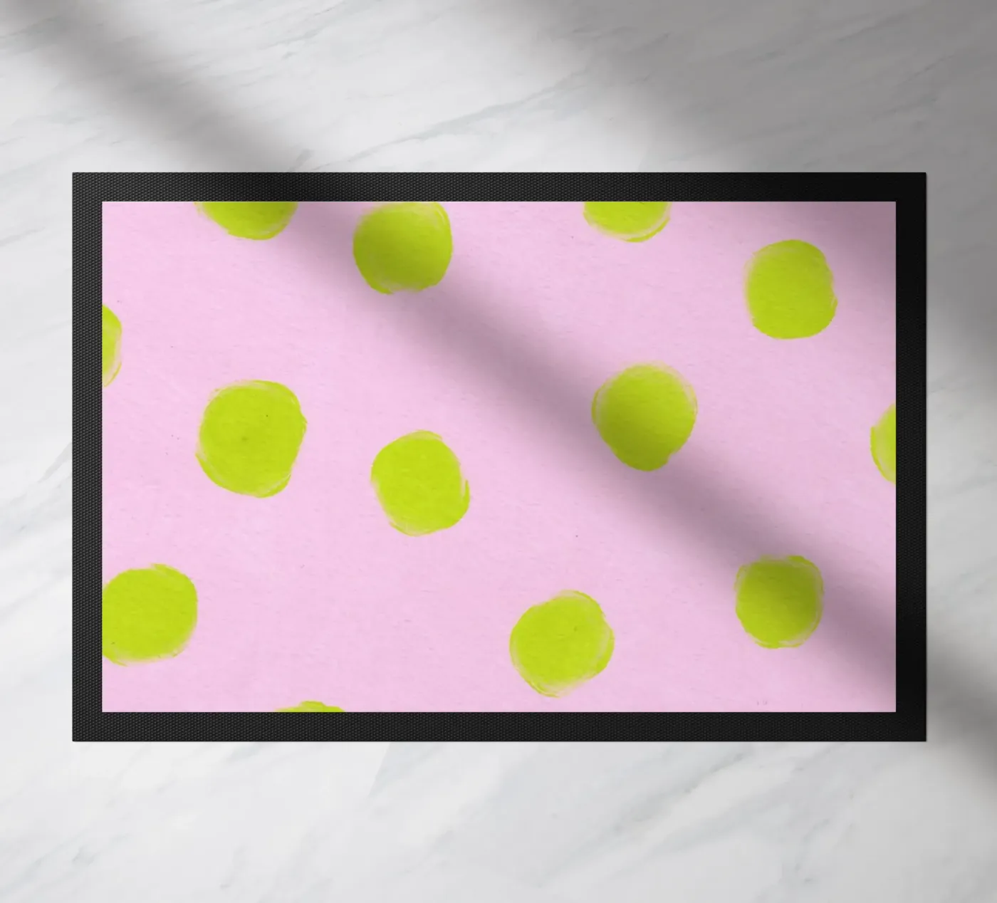 Yellow Dots doormat by treechild