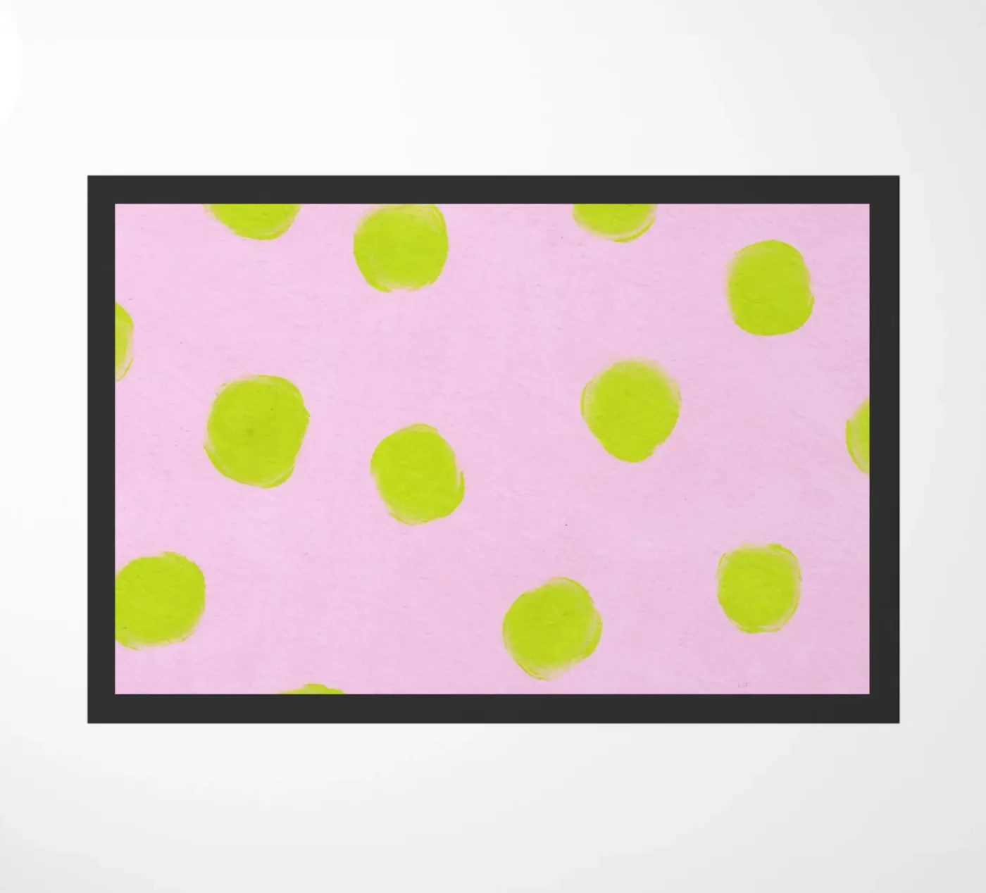 Yellow Dots doormat by treechild