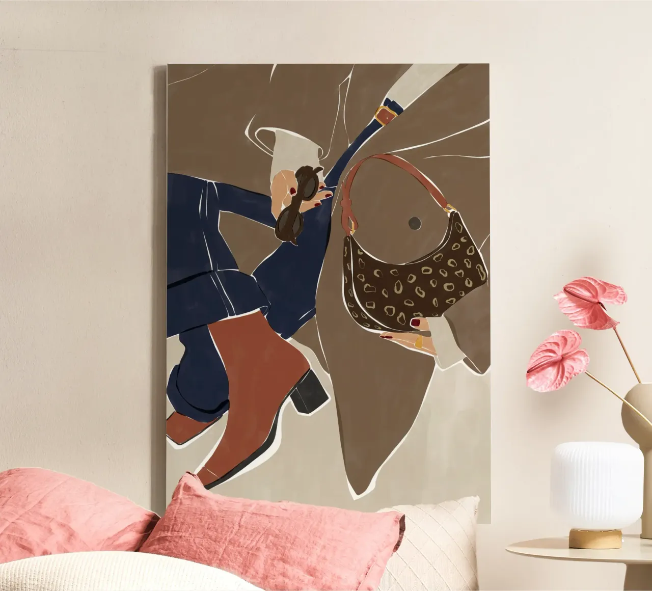 Herbst Mode Vibes Kunstdruck Leinwand mit Schattenfugenrahmen von Ivy Green Illustrations