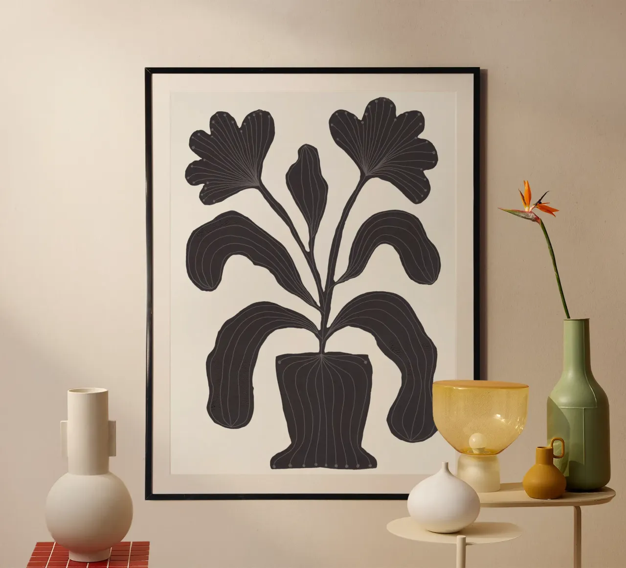 Linocut Flowers #2 hahnemühle by Alisa Galitsyna