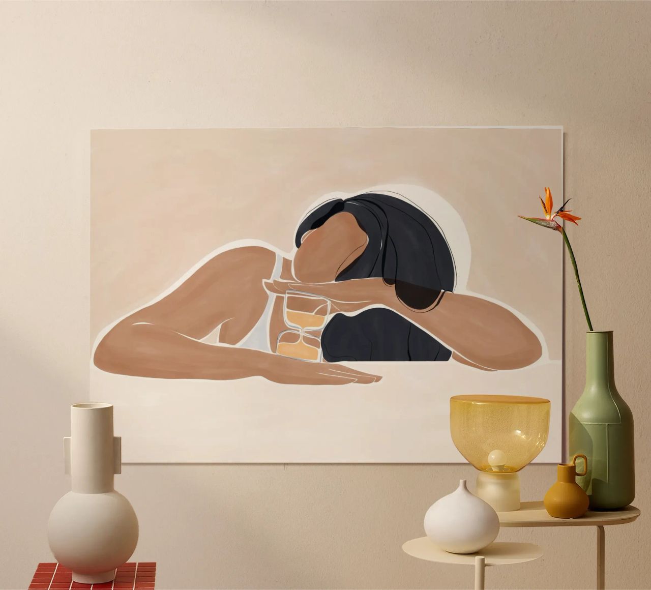 Frau mit der magischen Sanduhr Poster von Ivy Green Illustrations