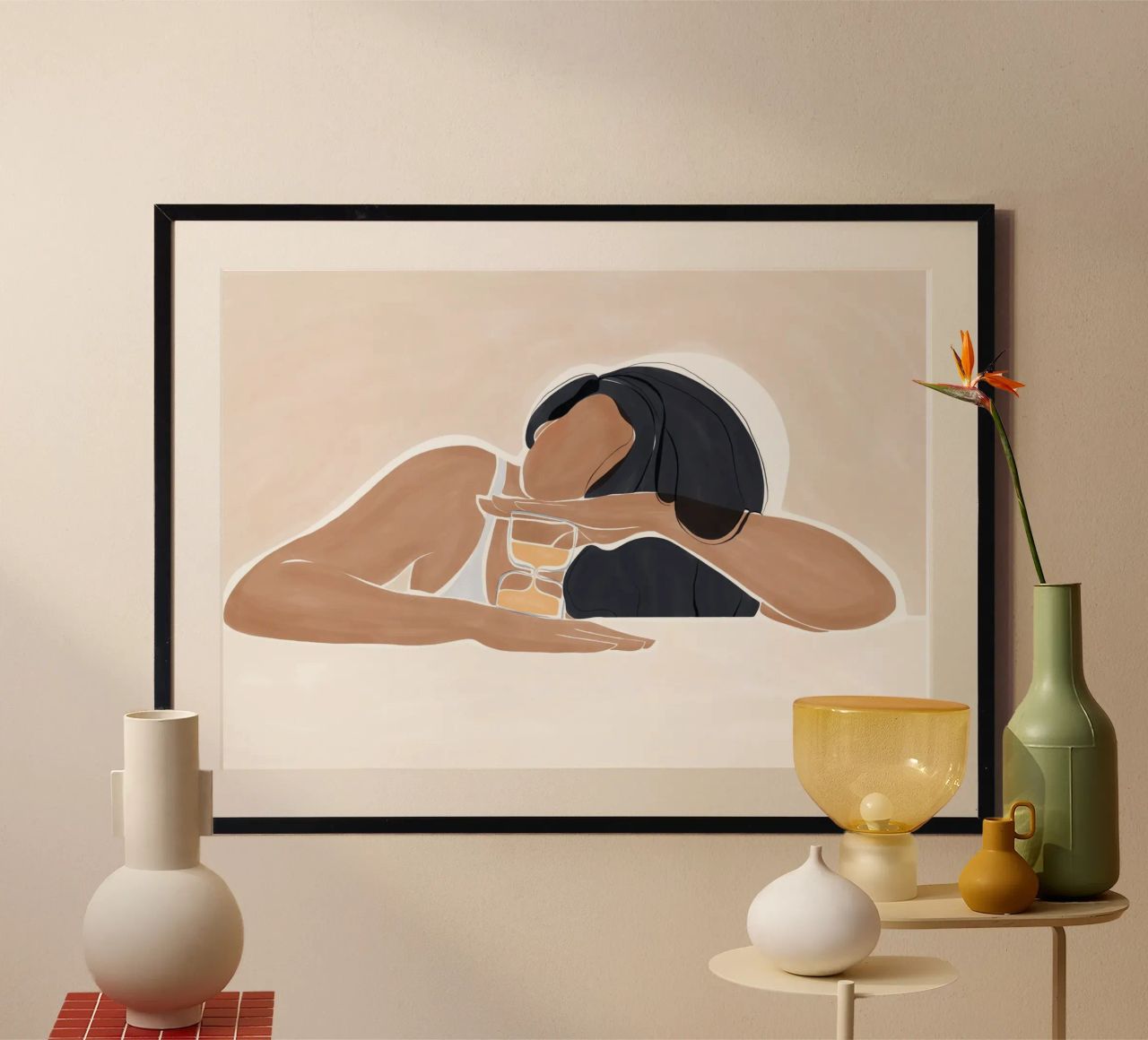 Frau mit der magischen Sanduhr Poster von Ivy Green Illustrations