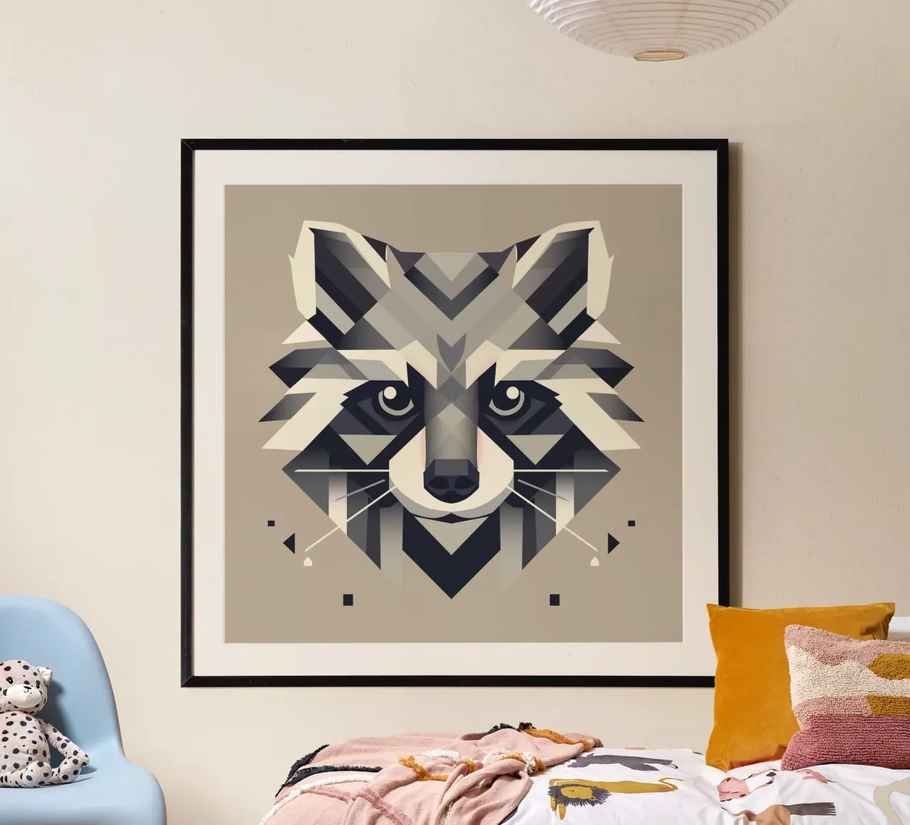 Procione geometrico in elegante simmetria carta hahnemühle da namosh