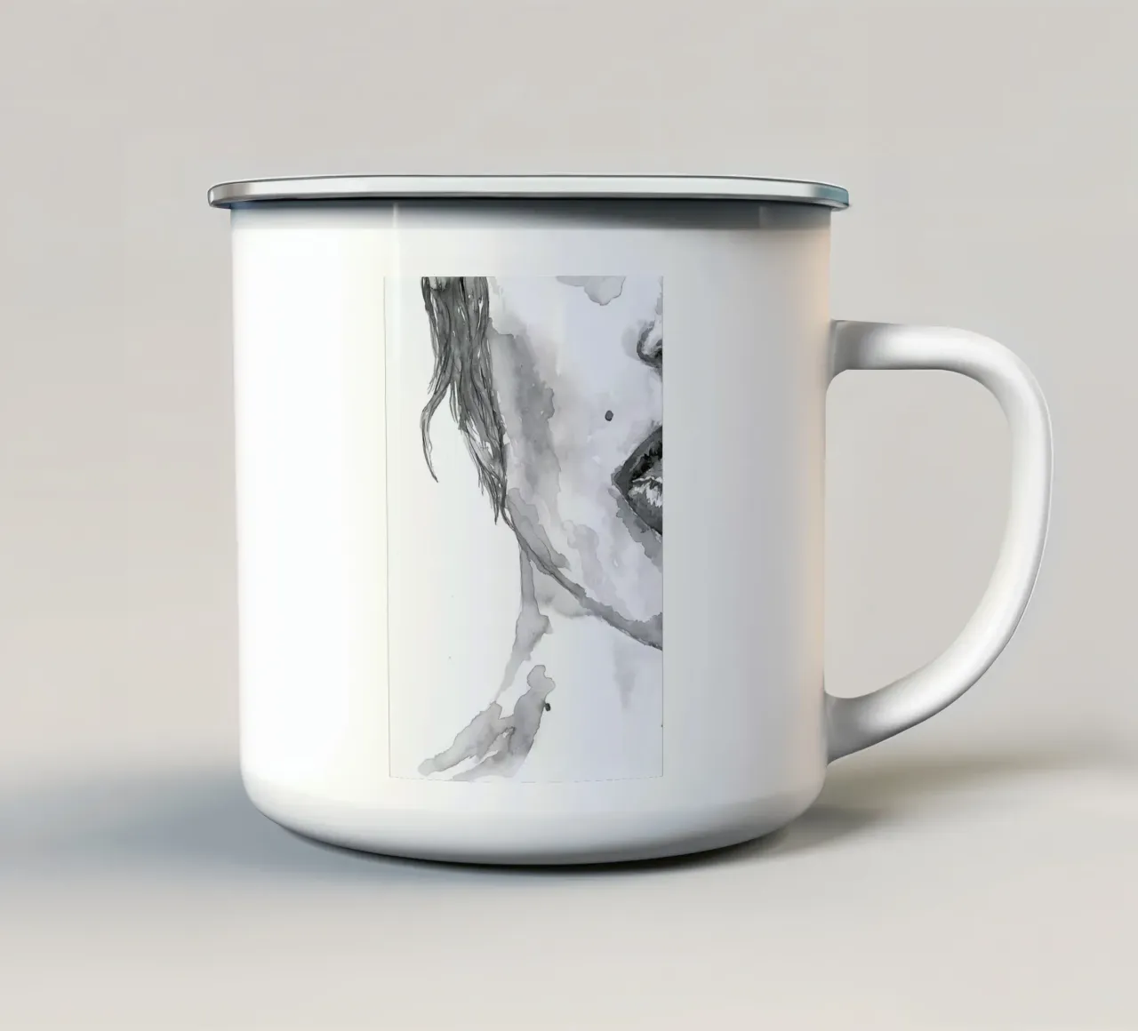 I am Listening tazza in smalto da Larissa van der Laan
