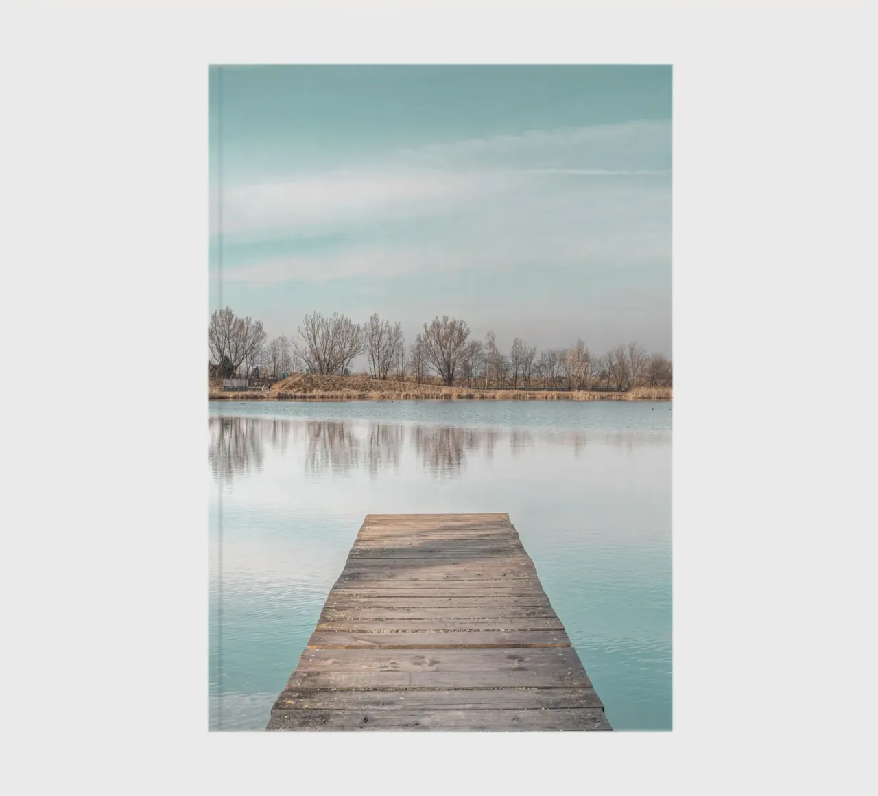 Still lakeside - Minimalist nature photography notebook by Whole©