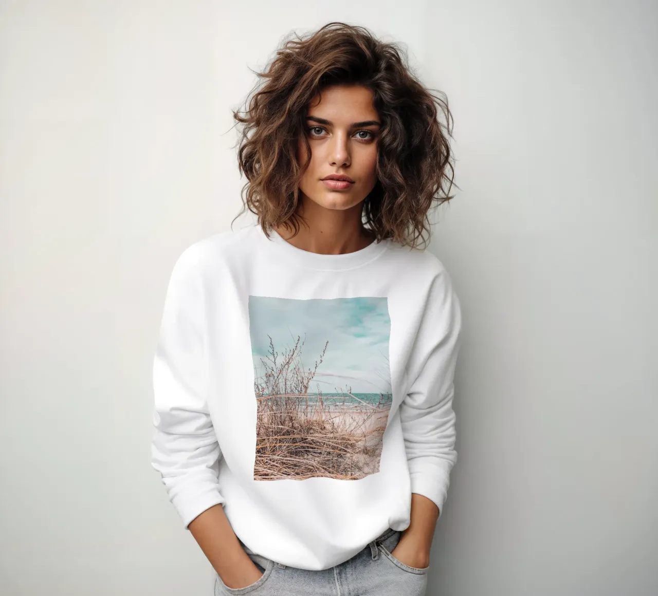 Coastal grass in the wind - design in harmony with nature sweatshirt by Whole©