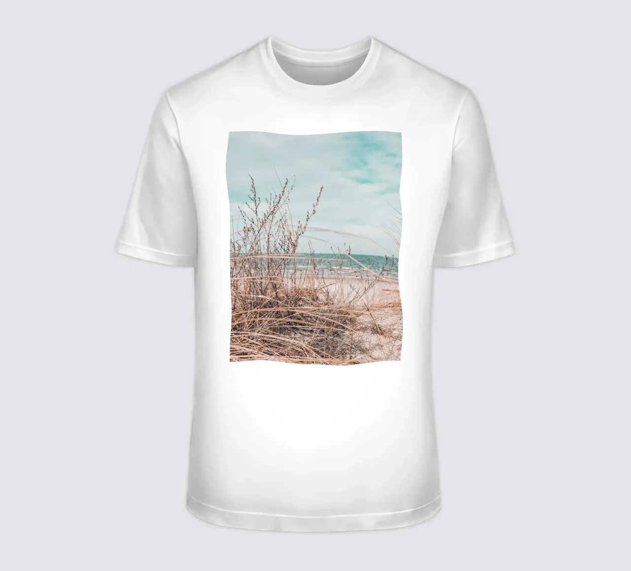 Coastal grass in the wind - design in harmony with nature t-shirt by Whole©